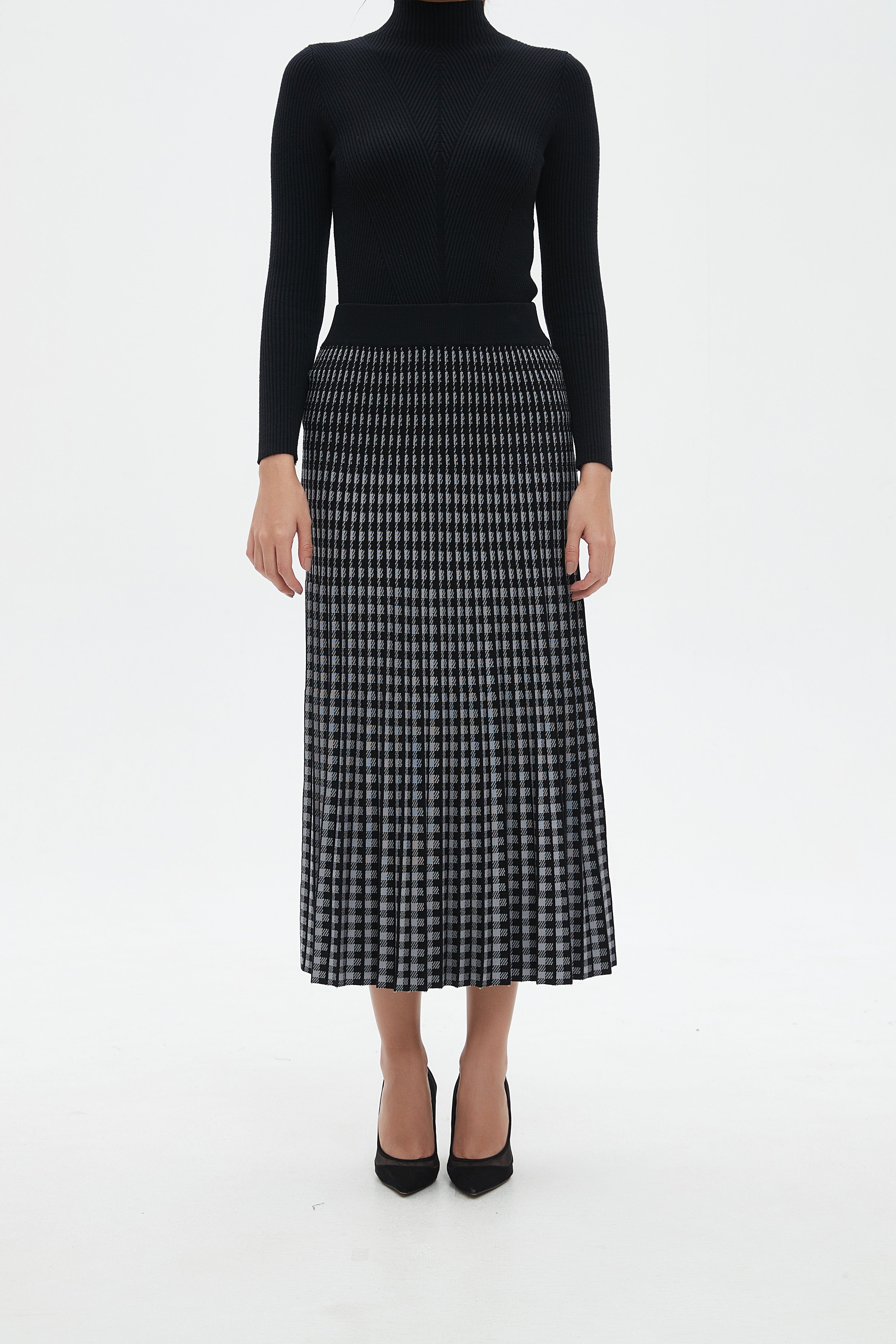 نتشي تنورة ميدي هاي ويست مطبوعة