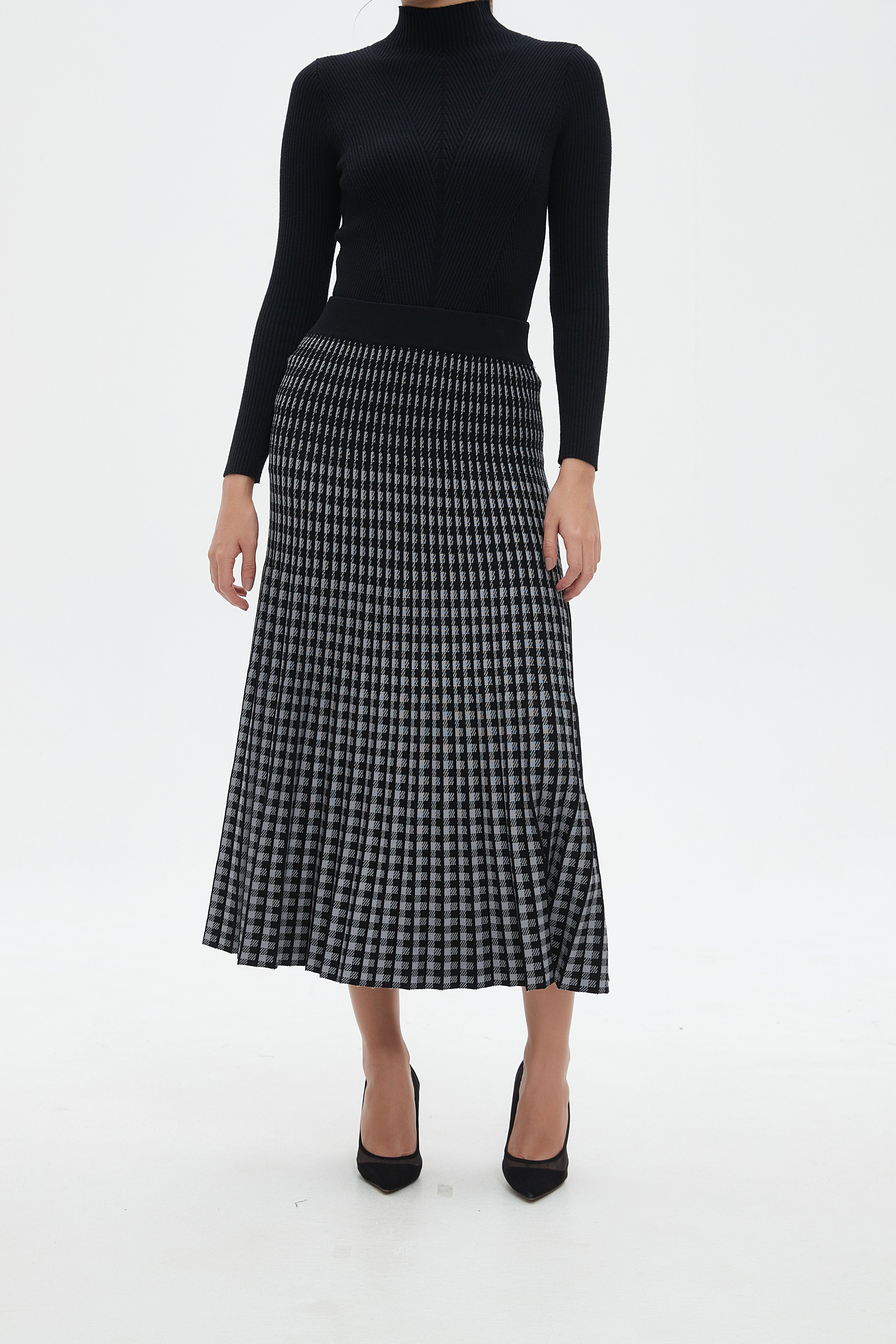 نتشي تنورة ميدي هاي ويست مطبوعة