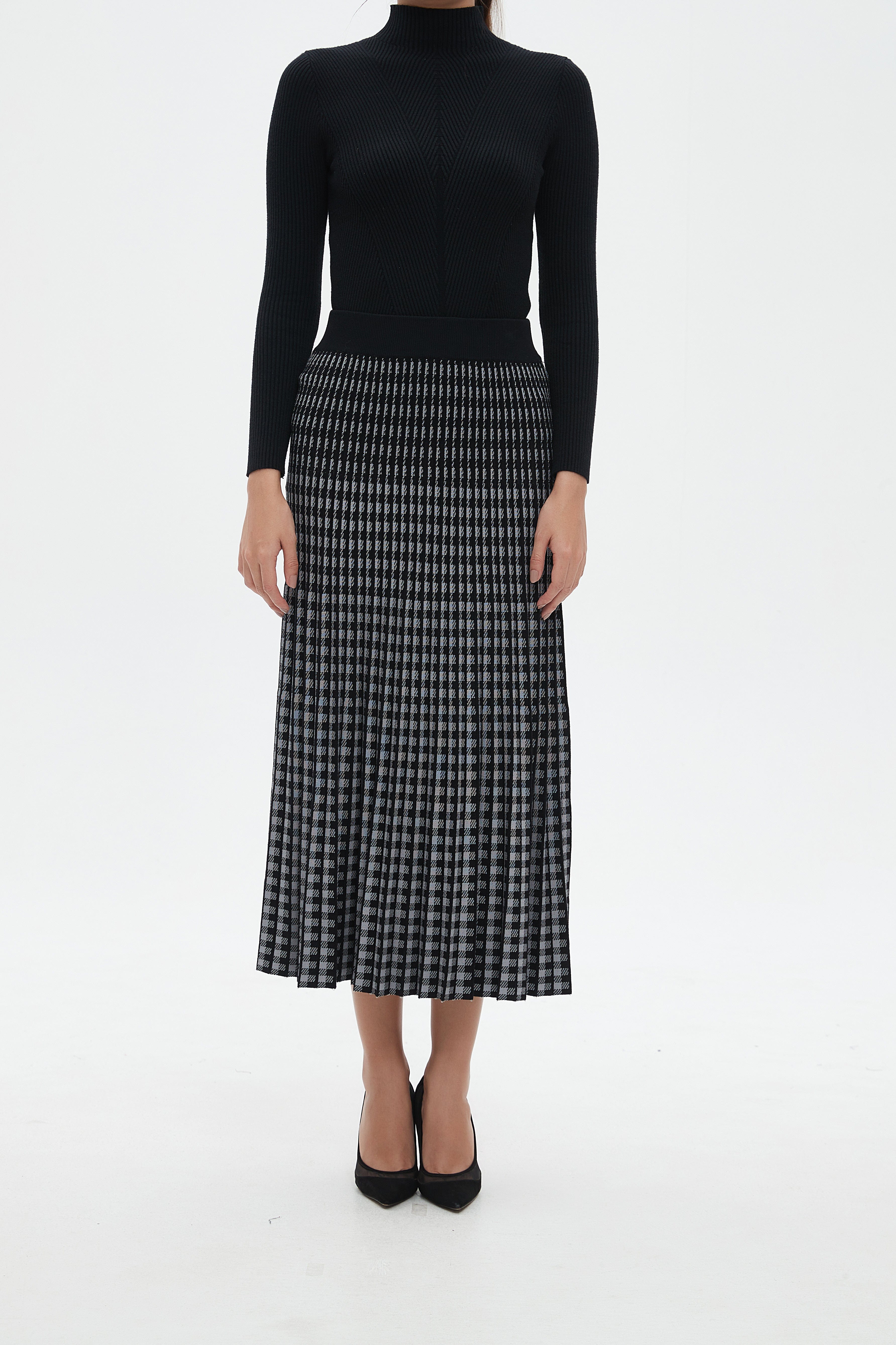 نتشي تنورة ميدي هاي ويست مطبوعة