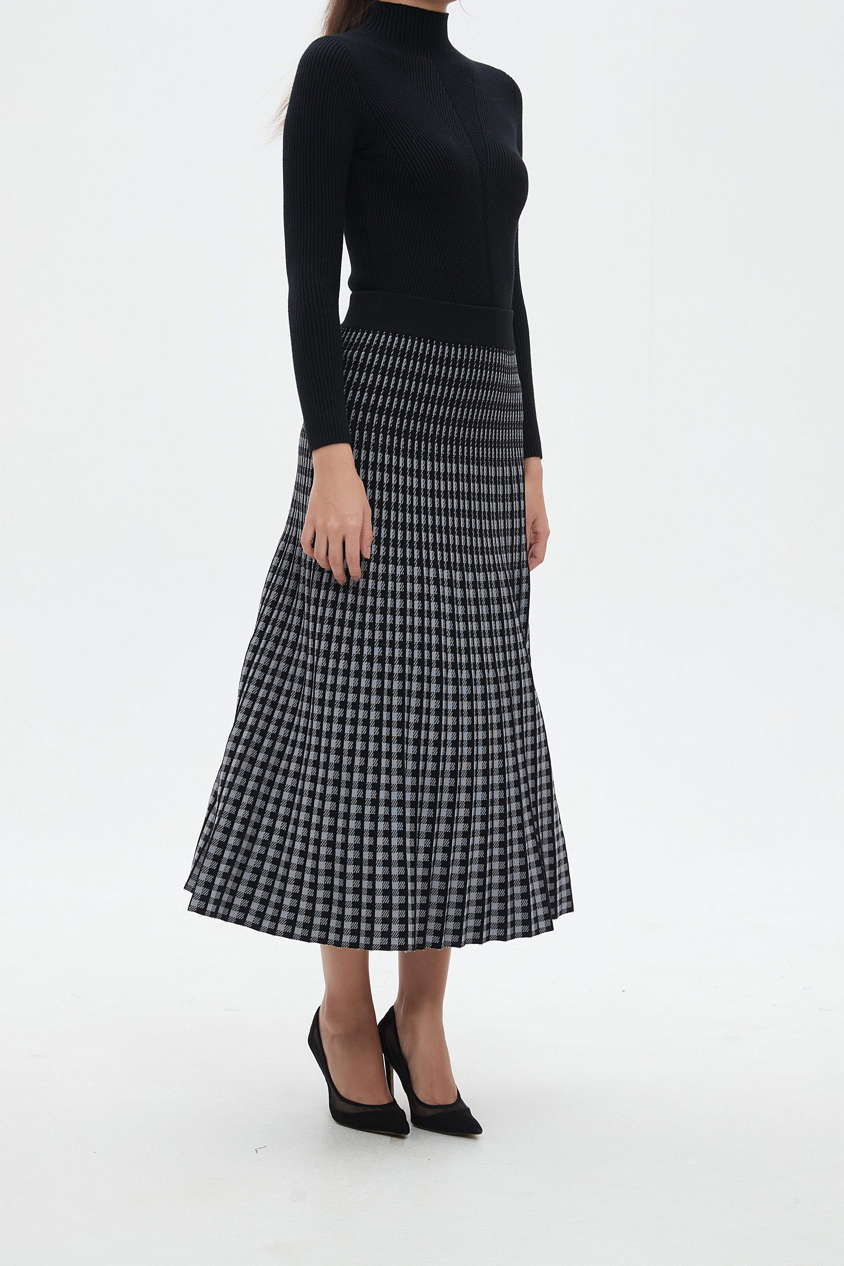 نتشي تنورة ميدي هاي ويست مطبوعة