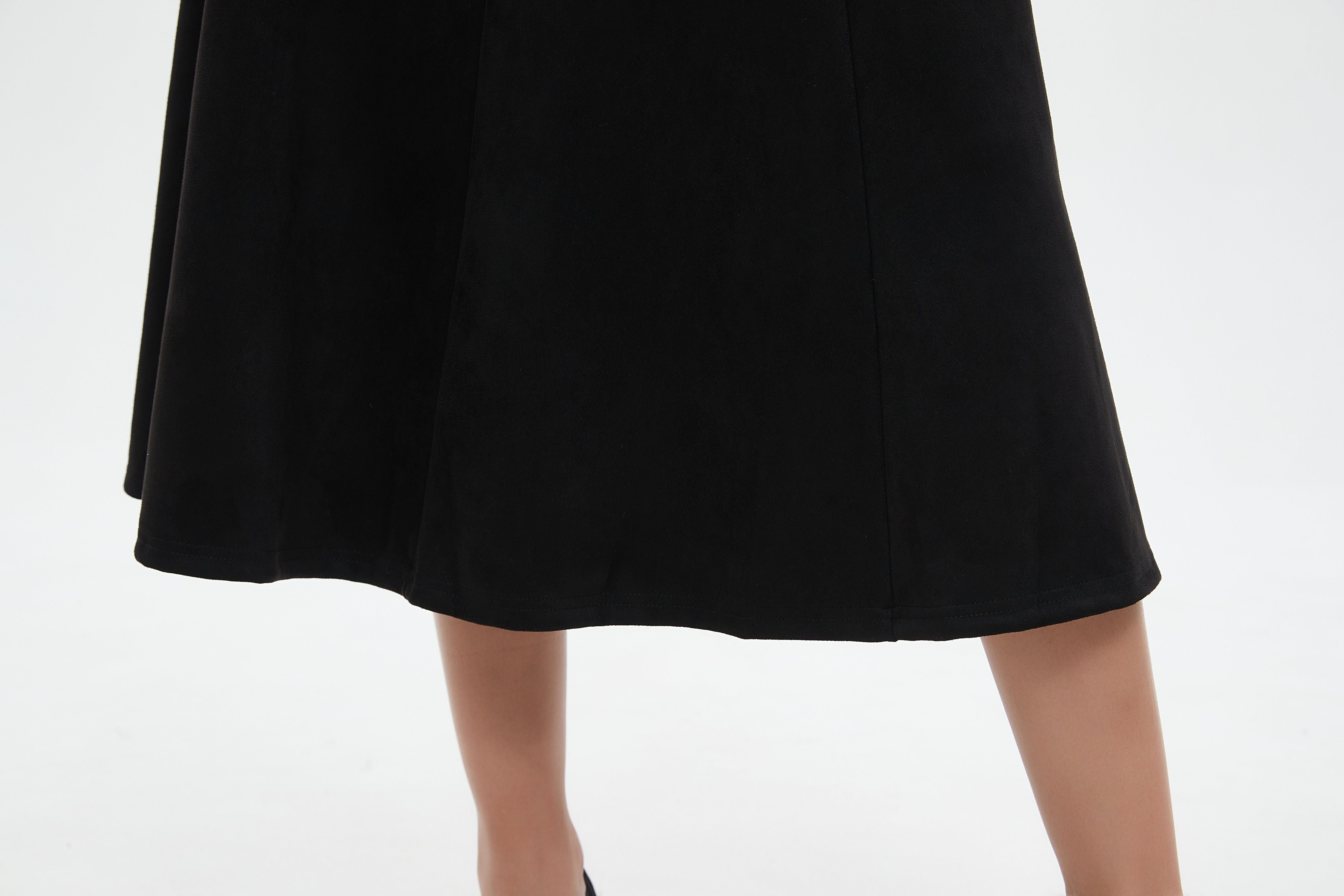 نتشي تنورة ميدي نسائية كلوش سادة