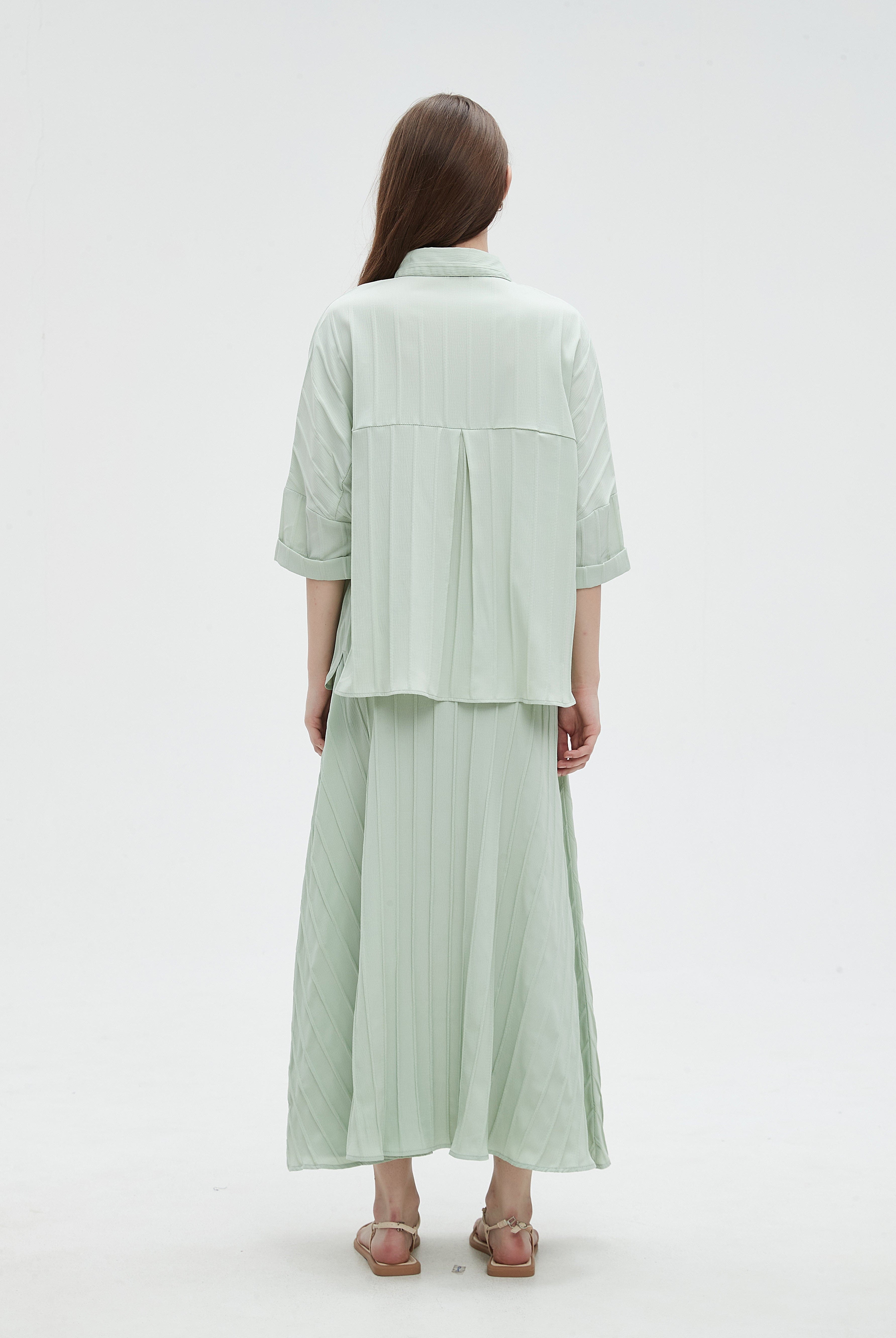 ميكا بلوزة نسائية 3/4 كم مخططة