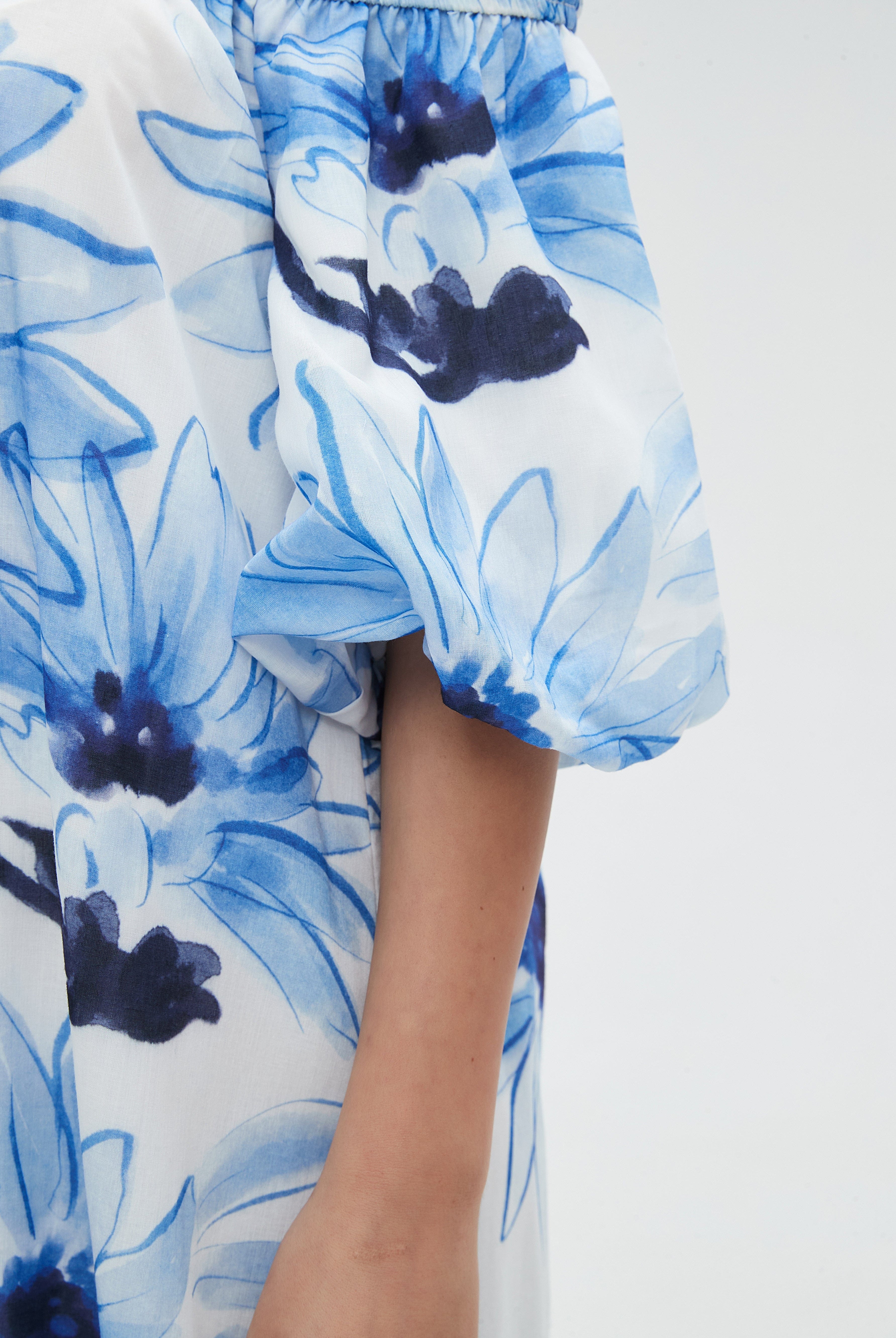 ميكا فستان ميدي أوف شولدر مورد نسائي