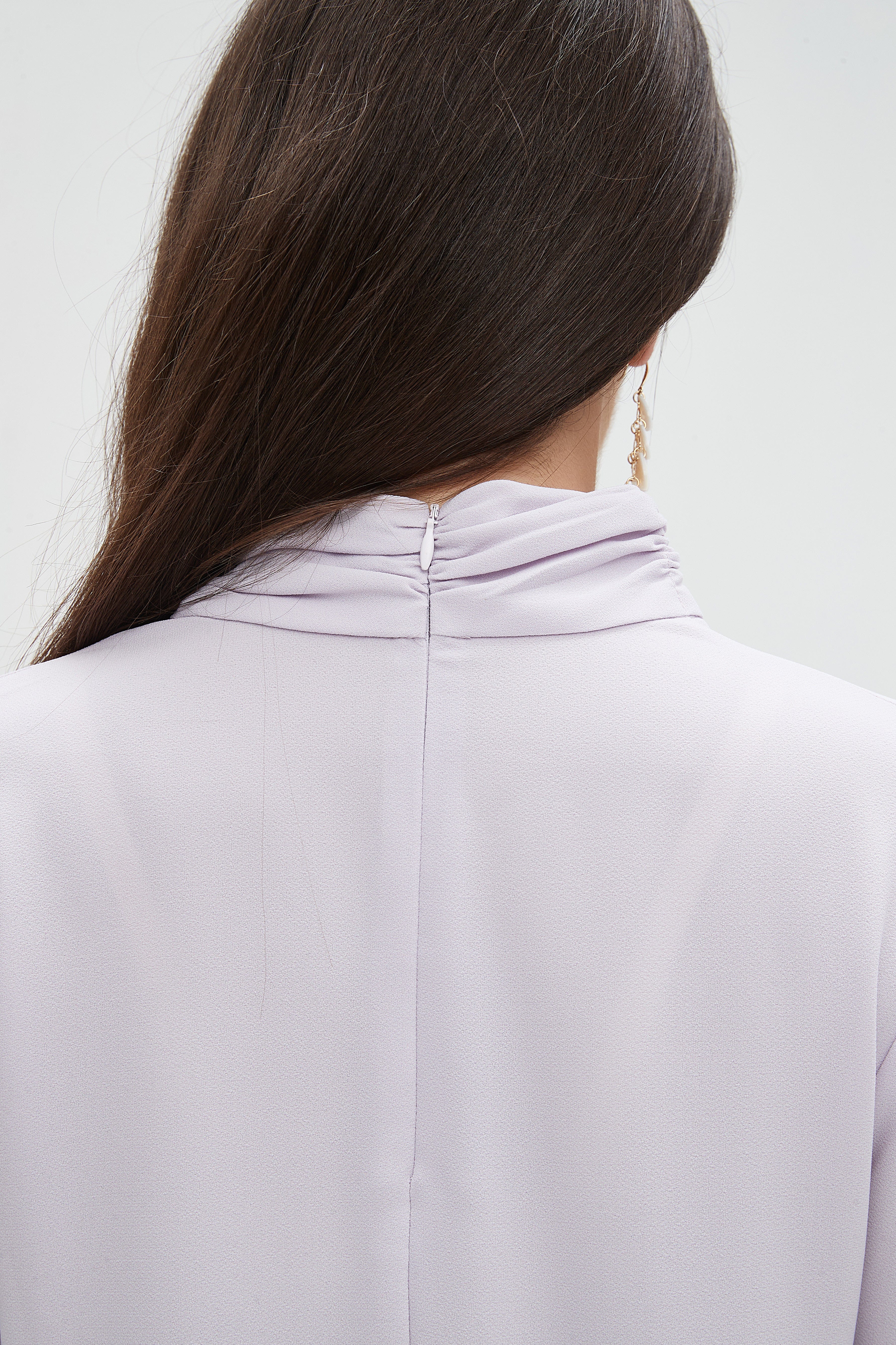 ميكا بلوزة نسائية سادة بأكمام طويلة