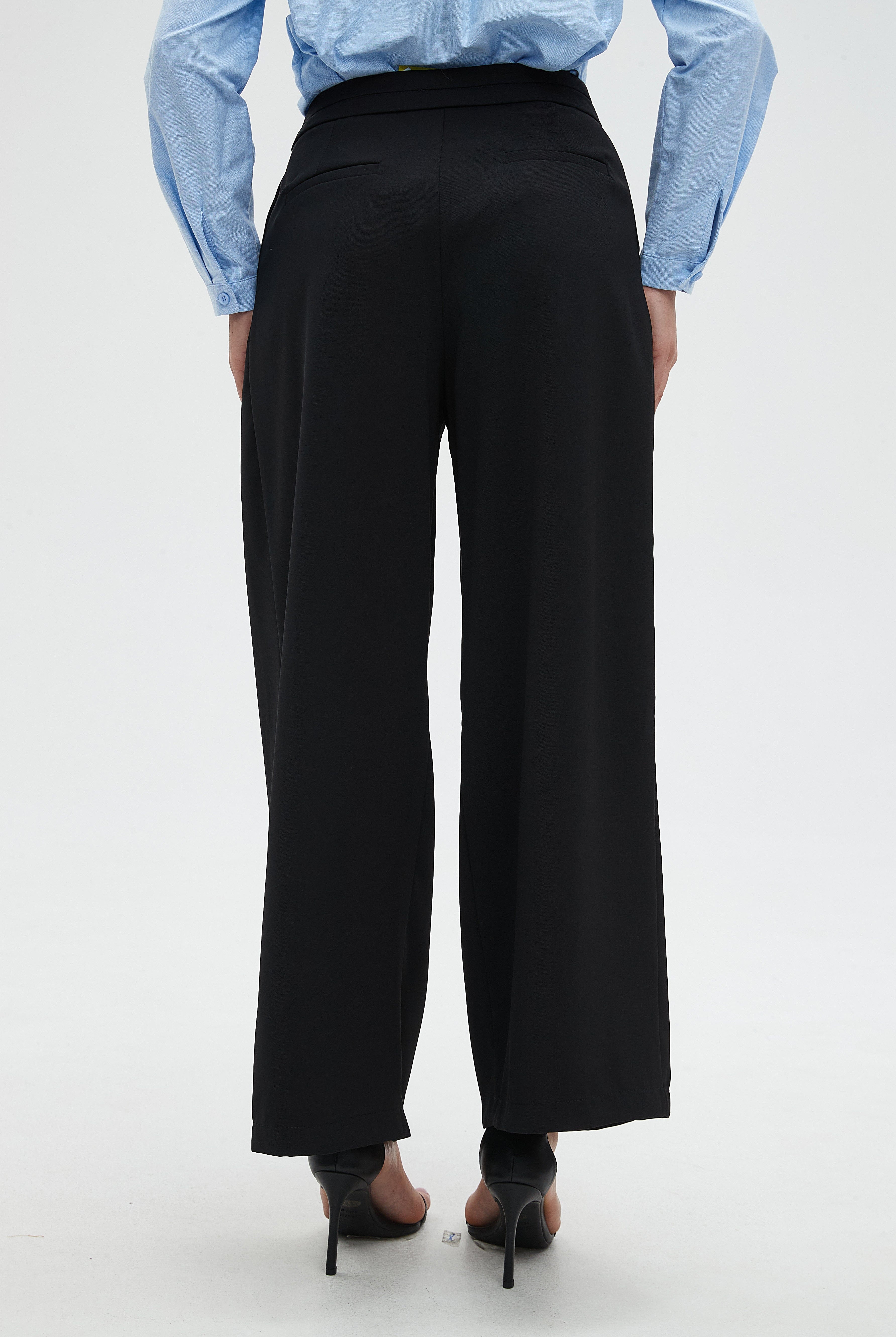 ميكا بنطلون طويل نسائي واسع سادة للدوام