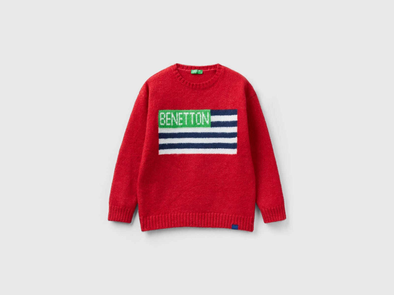 يونايتد كولورز اوف بينيتون بلوفر بطبعة أمامية كم طويل أطفالي