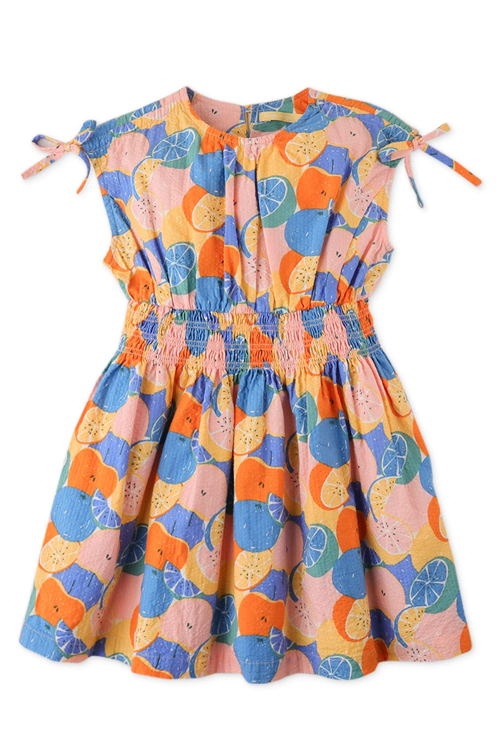 جينجرسنابس فستان ميدي مزين بفاكهة كم قصير مخصر بناتي