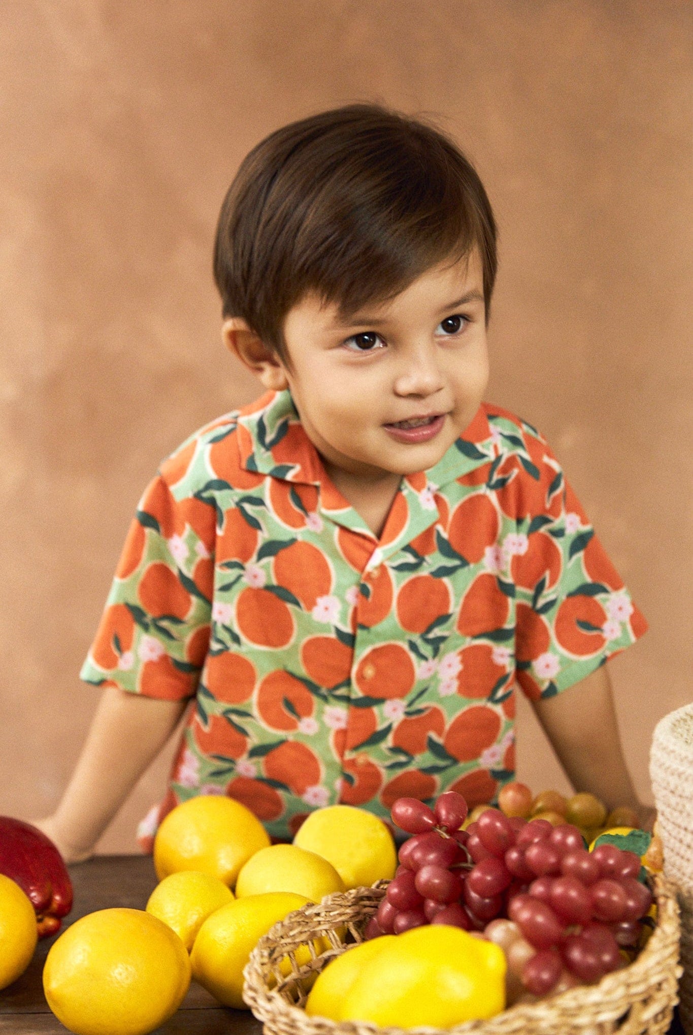 جينجرسنابس قميص نص كم بولو بيبي ولاد بنقشة فاكهة