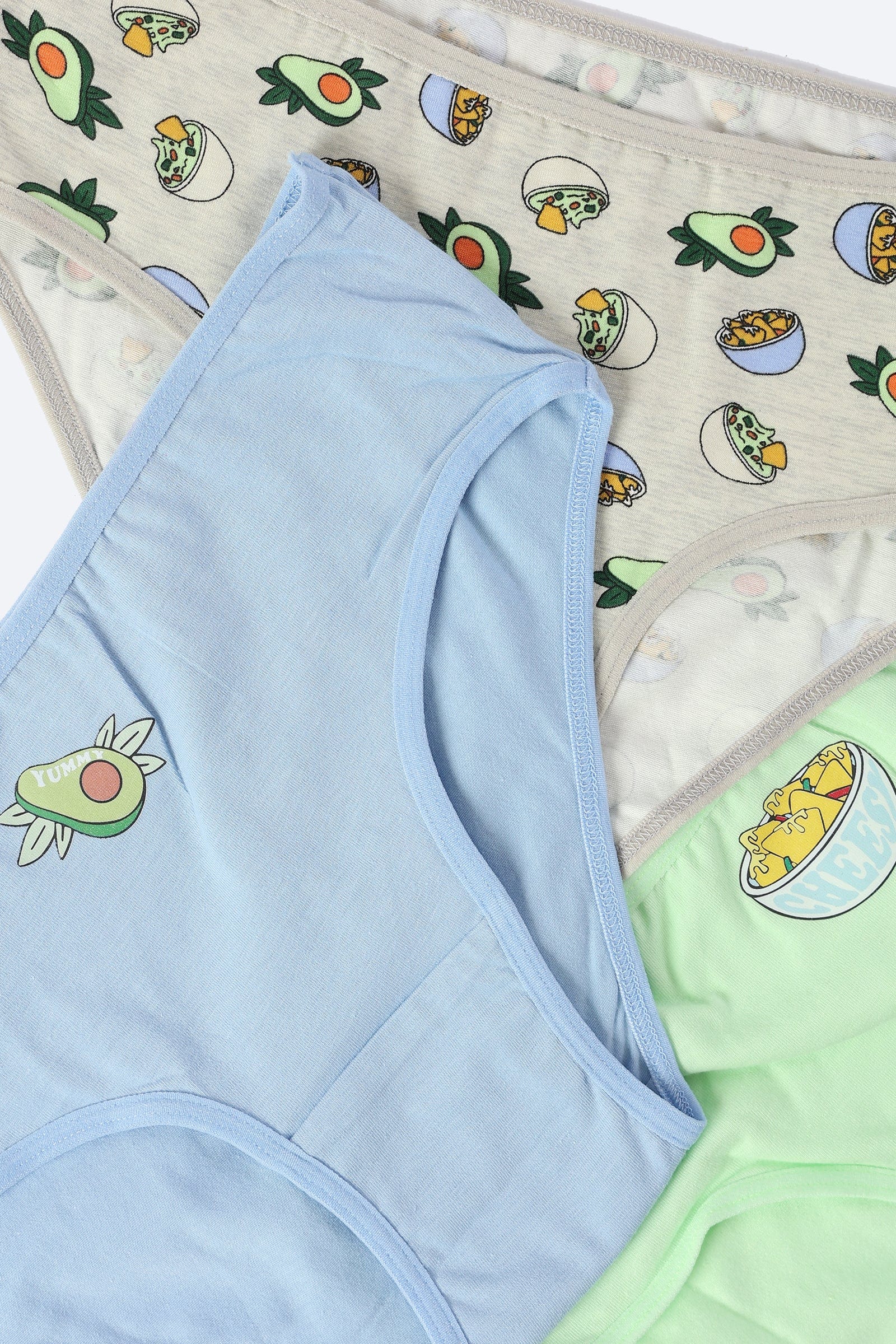 كارينا سراويل داخلية قصيرة بطبعة - 3 قطع