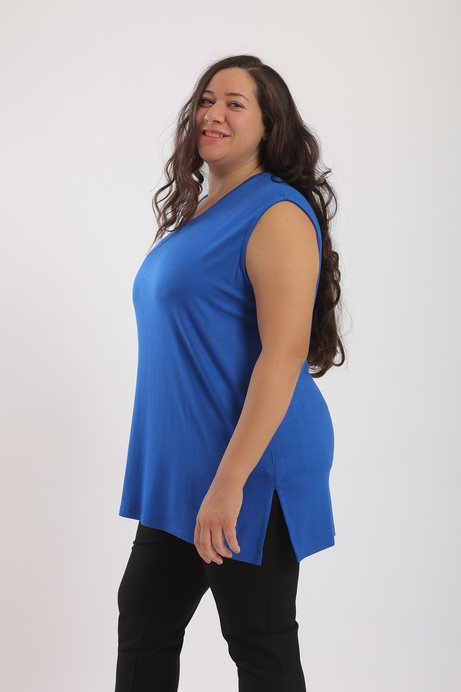 كارينا بلوزة سادة طويلة كت نسائي