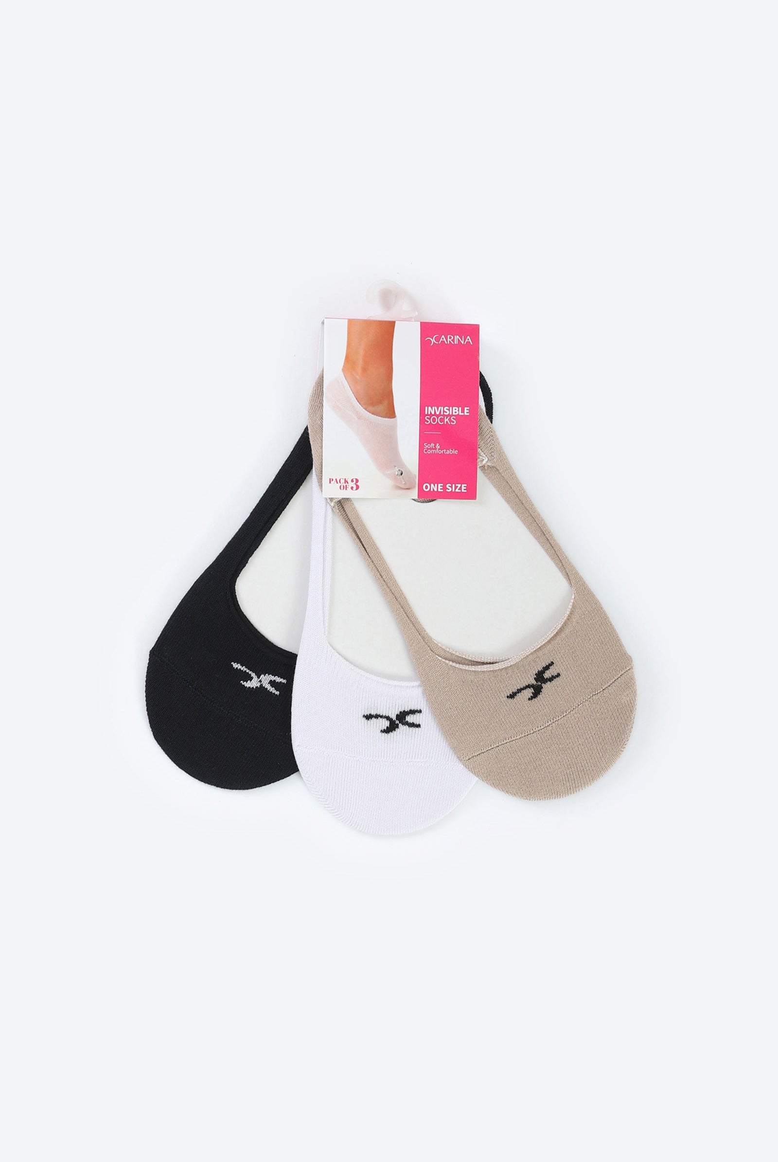 كارينا جوارب قطنية غير مرئية - 3 أزواج