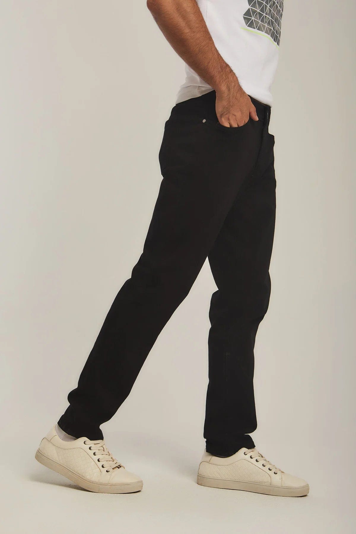 داليدرس بنطلون رجالي سادة واسع أسود