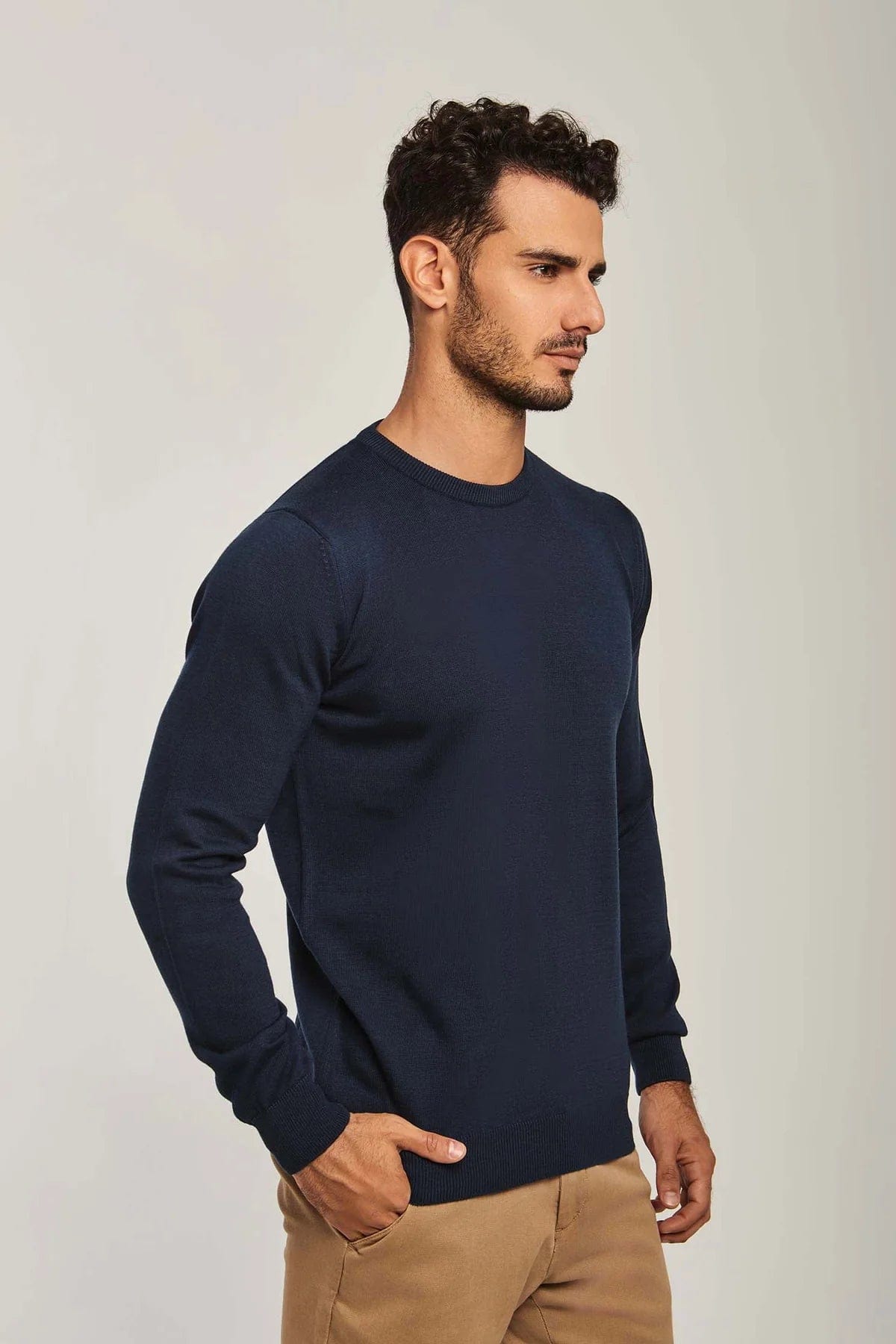 داليدرس بلوفر رجالي سادة كم طويل