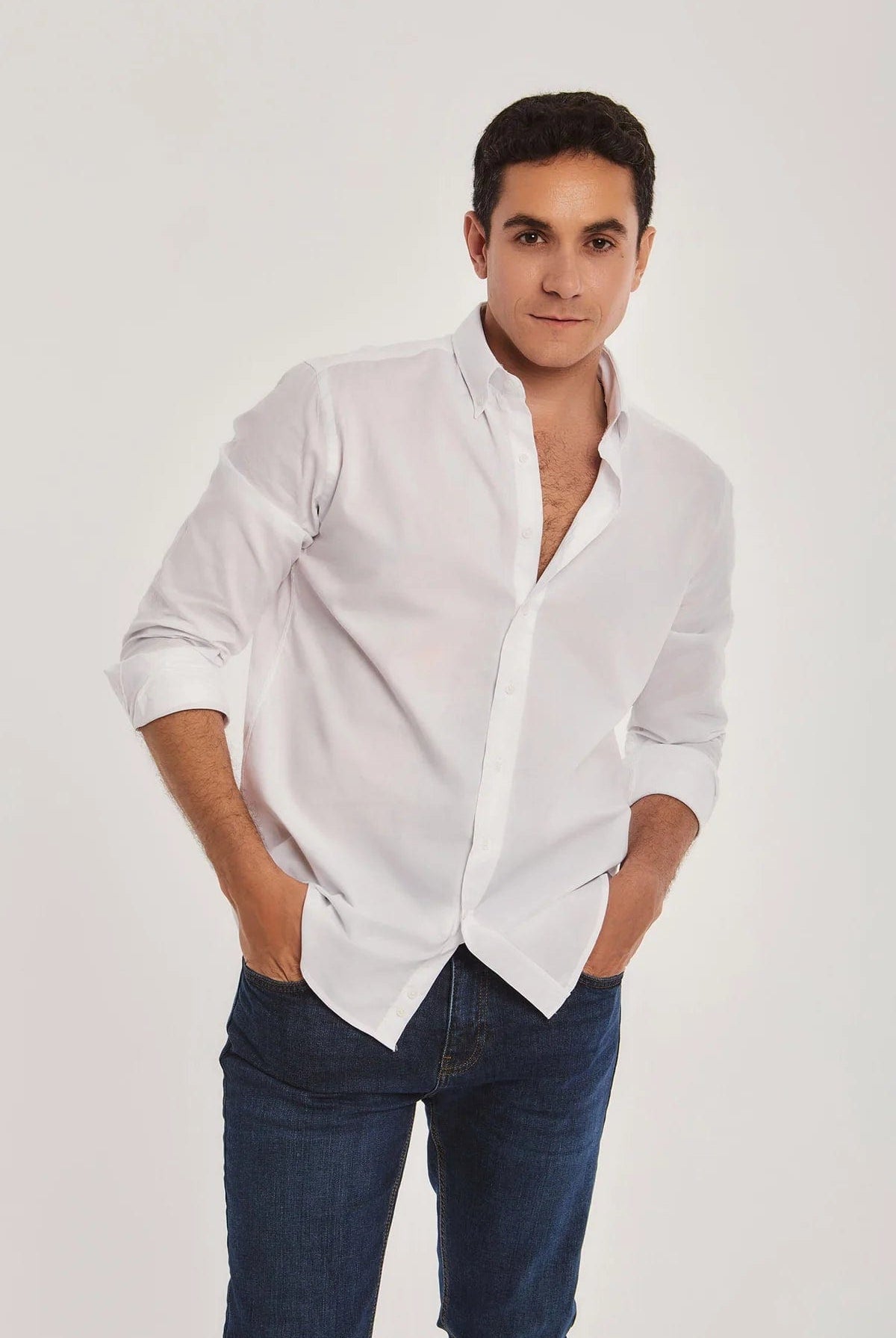 داليدرس قميص رجالي بأزرار أمامي كم طويل