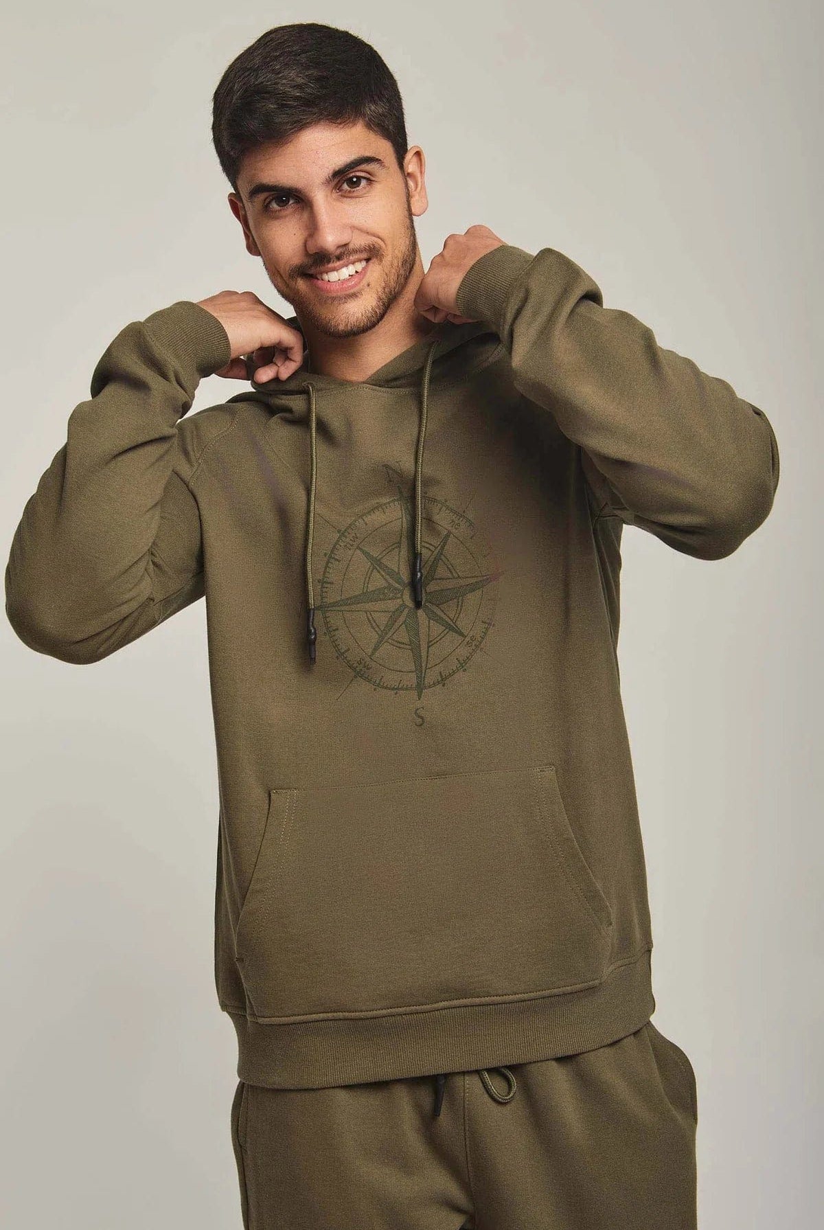 داليدرس سويتشيرت رجالي بهودي بتطريز على الصدر بنفسجي غامق