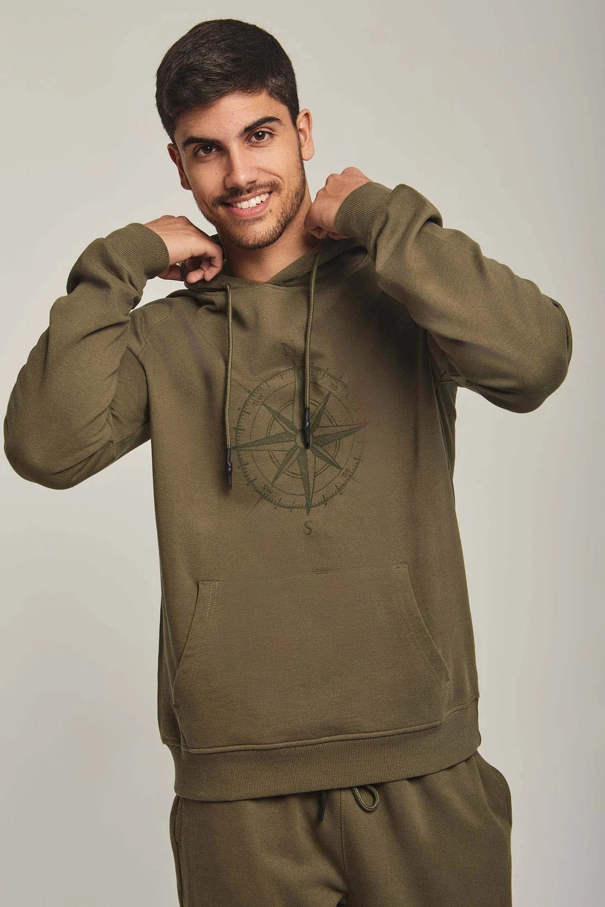 داليدرس سويتشيرت رجالي بهودي بتطريز على الصدر بنفسجي غامق