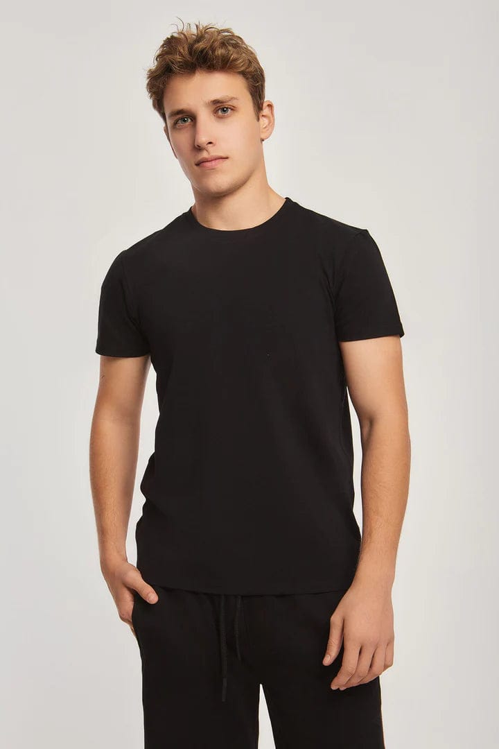 داليدرس تيشيرت سادة نص كم رجالي