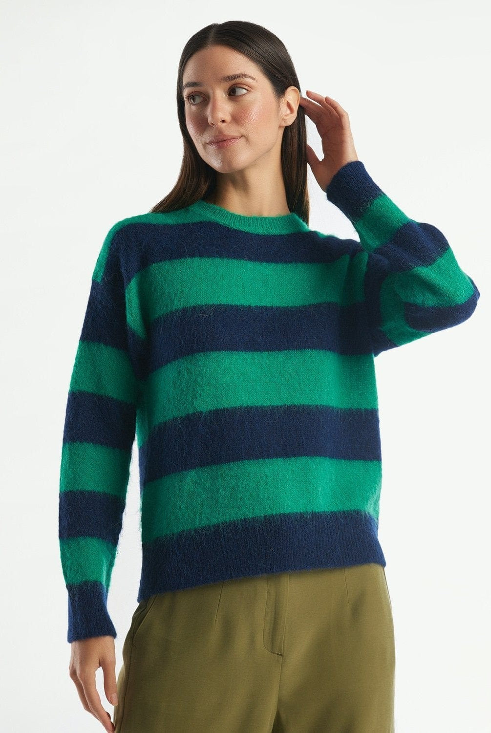 يونايتد كولورز اوف بينيتون بلوفر مخطط صوف نسائي