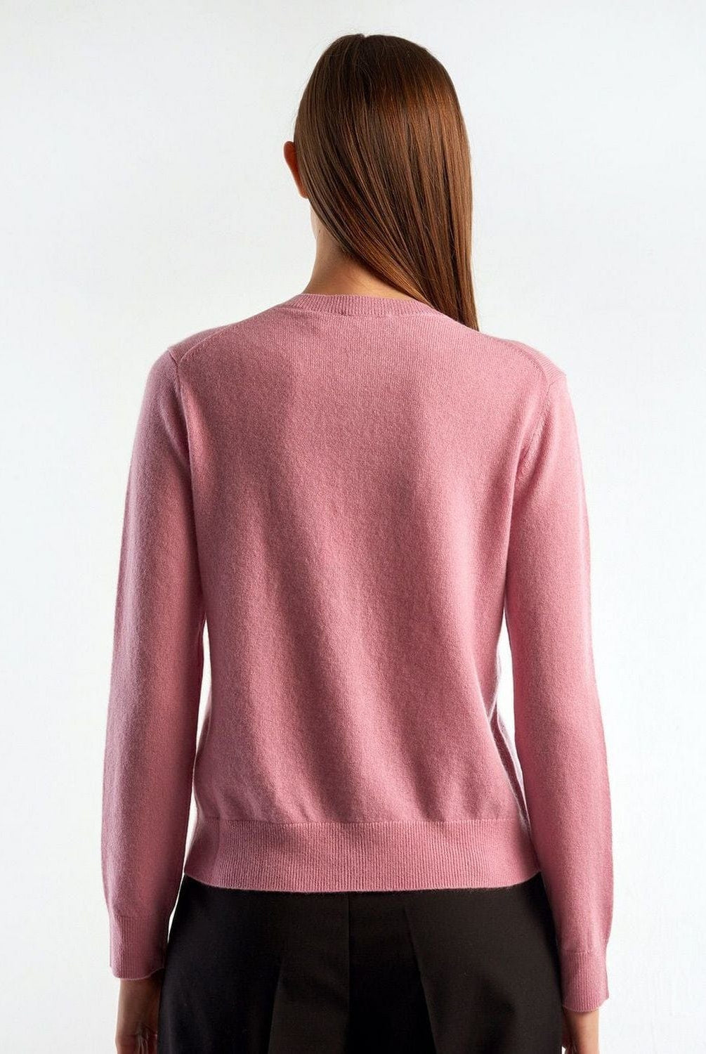 يونايتد كولورز اوف بينيتون كارديجان رمادي داكن من الكشمير بأزرار أمامي نسائي