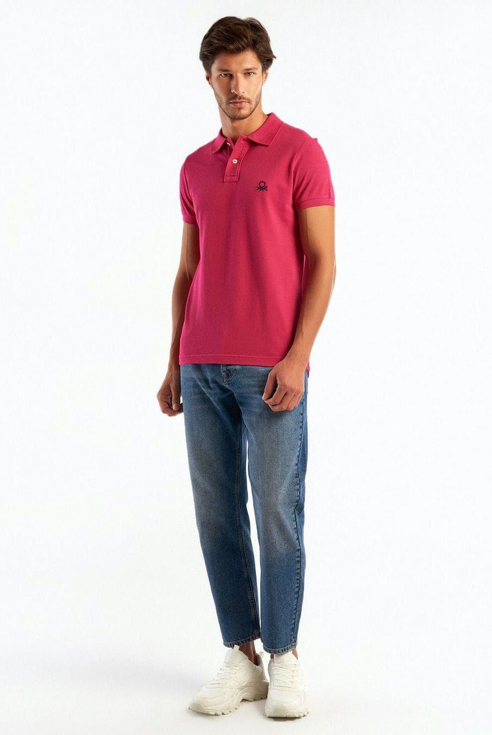 يونايتد كولورز اوف بينيتون تيشيرت بولو سليم فيت