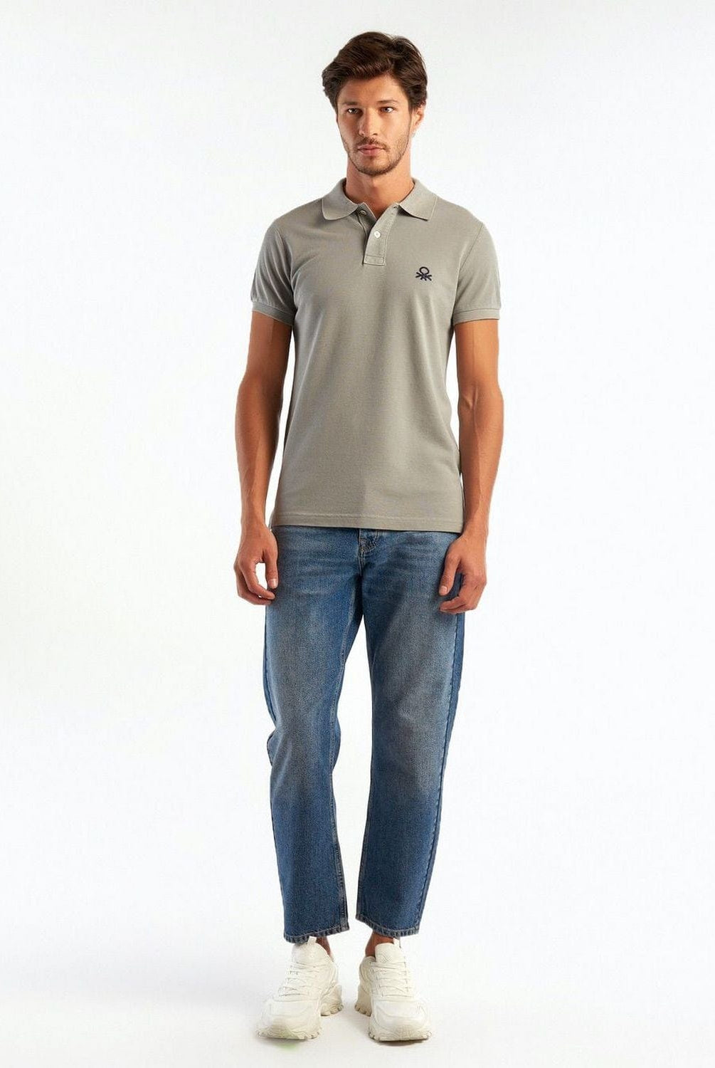 يونايتد كولورز اوف بينيتون تيشيرت بولو سليم فيت