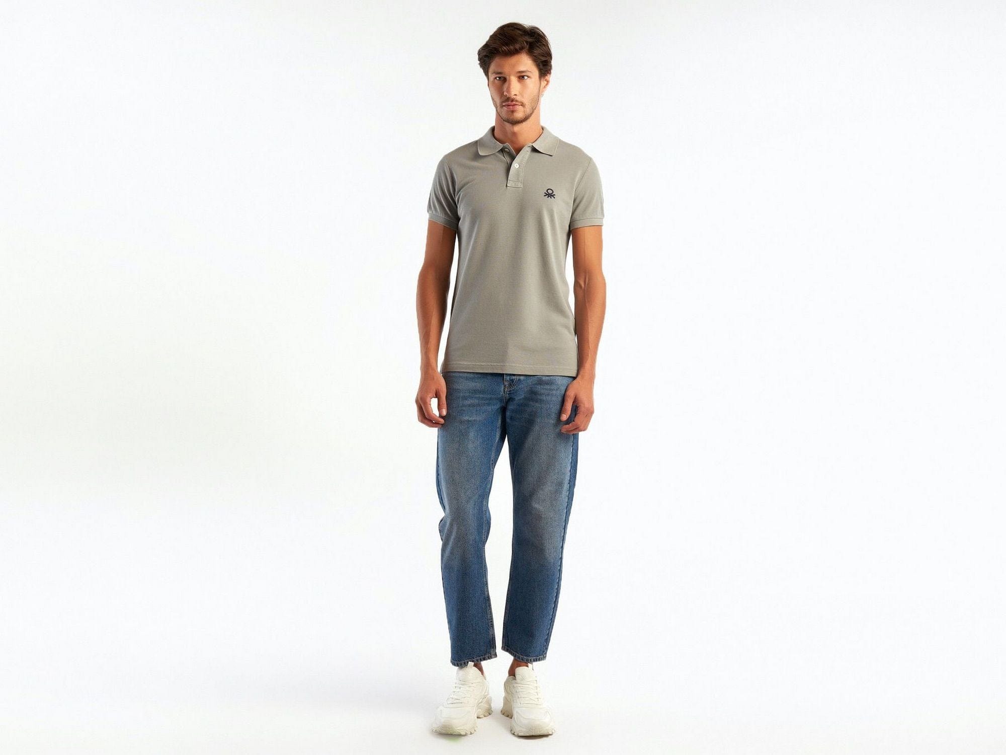 يونايتد كولورز اوف بينيتون تيشيرت بولو سليم فيت