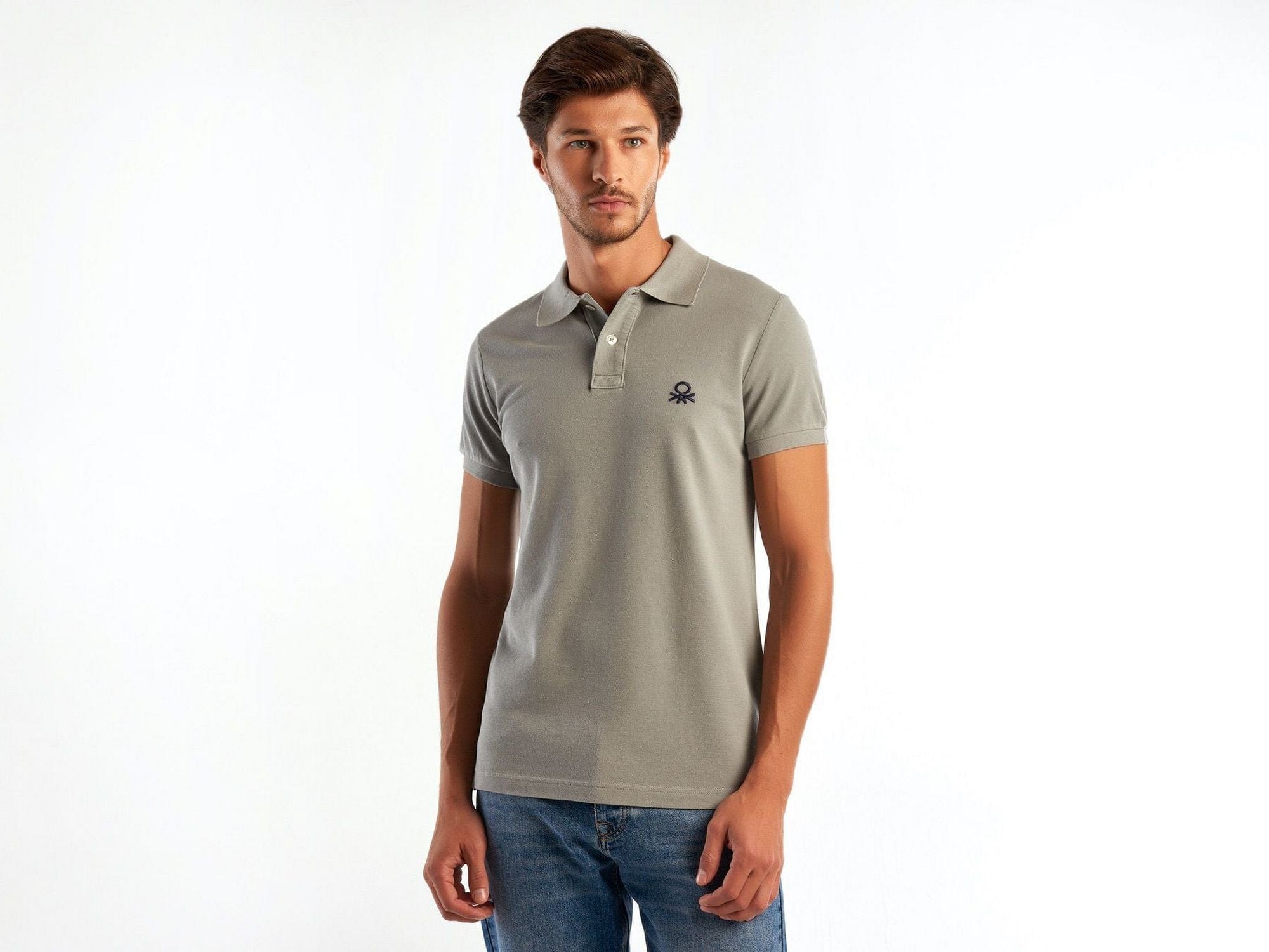 يونايتد كولورز اوف بينيتون تيشيرت بولو سليم فيت