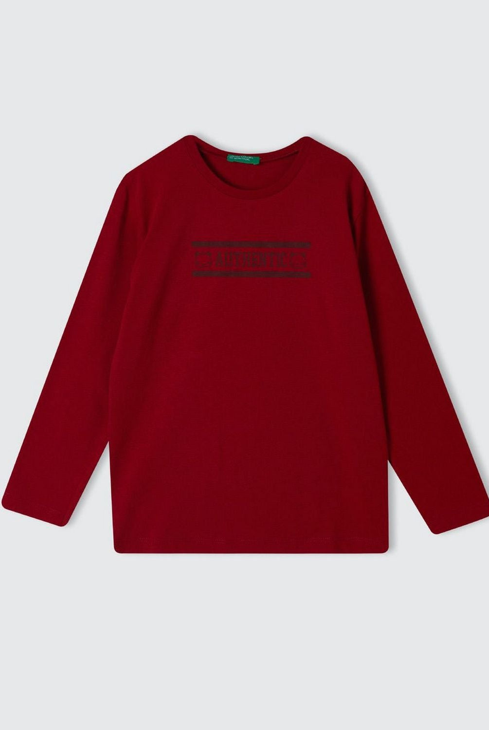 يونايتد كولورز اوف بينيتون تيشيرت بطباعة شعار أطفالي بكم طويل