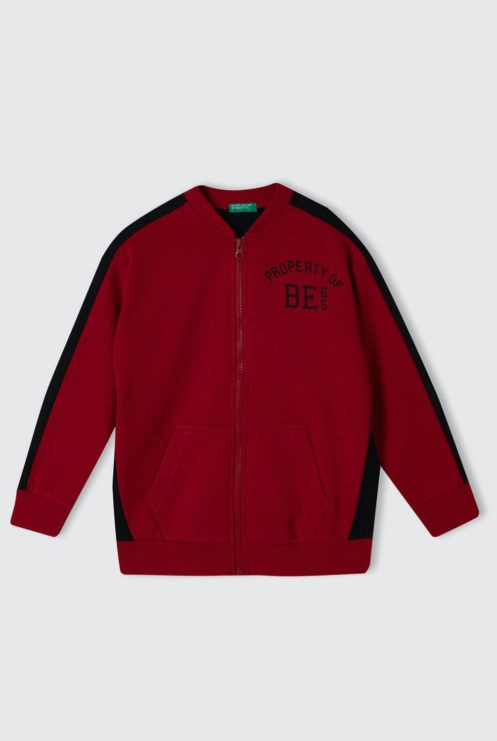 يونايتد كولورز اوف بينيتون سويت شيرت بسحاب وطباعة شعار أطفالي