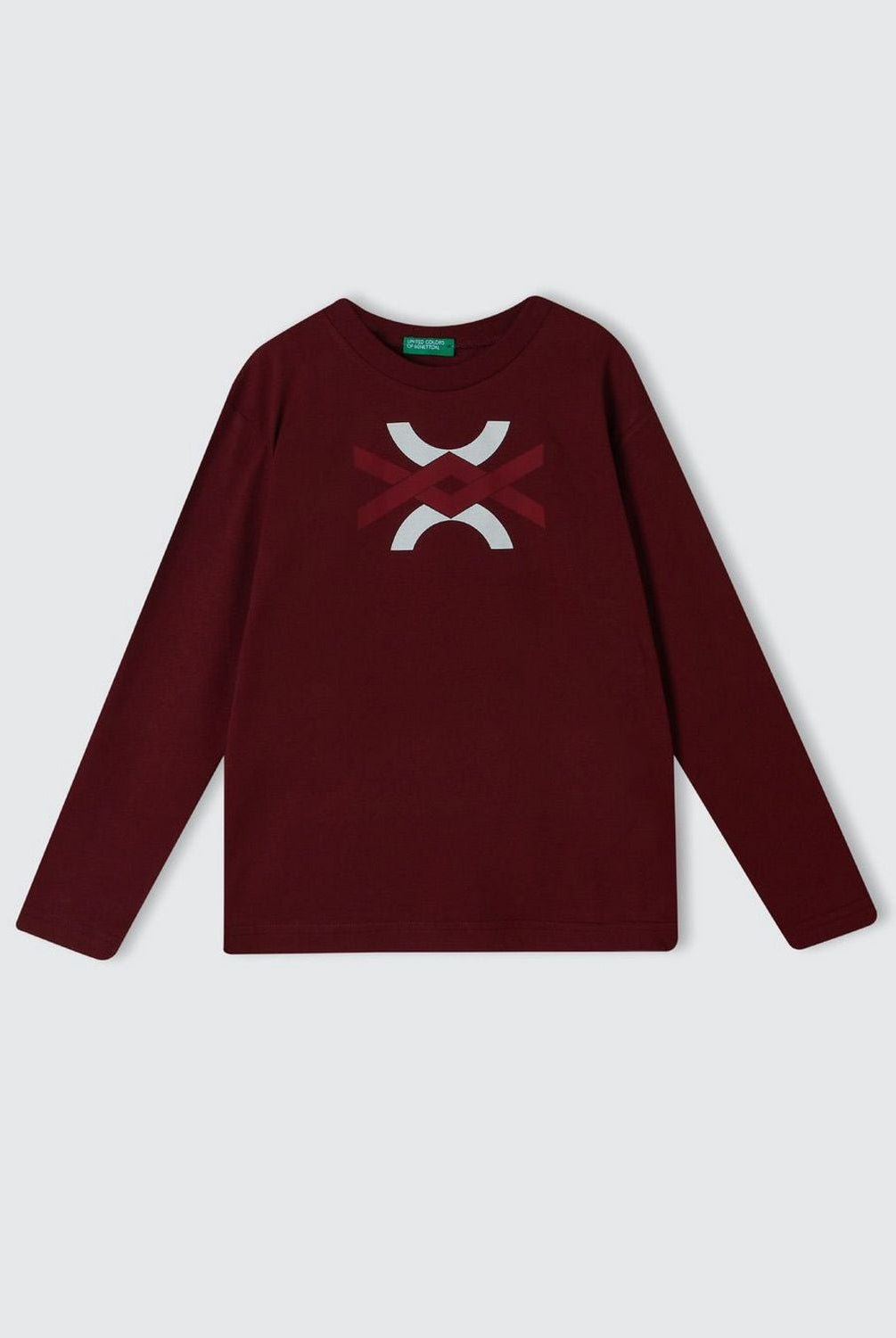 يونايتد كولورز اوف بينيتون تي شيرت دافئ بطباعة شعار أطفالي