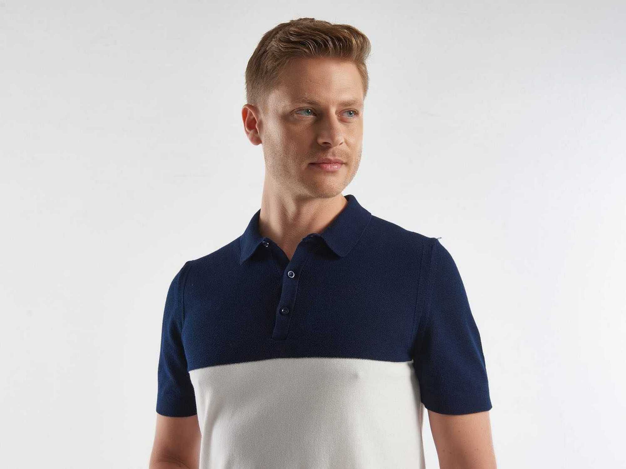 يونايتد كولورز اوف بينيتون قميص بولو شبابي محبوك متعدد الألوان