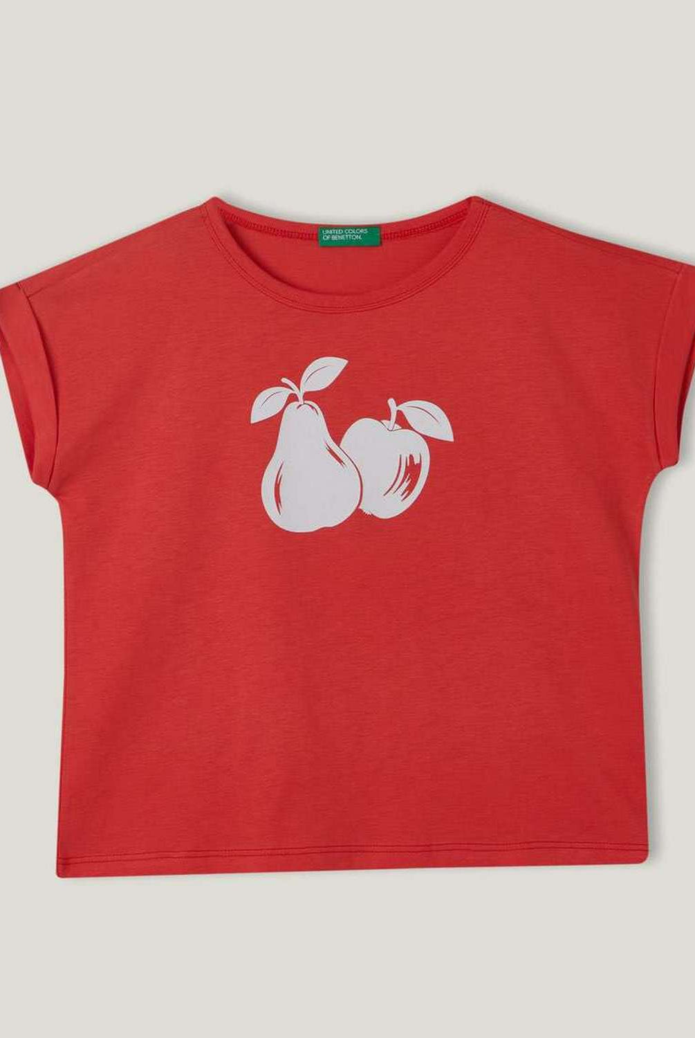 يونايتد كولورز اوف بينيتون تي شيرت قطن خالص بطبعة أمامية أطفالي
