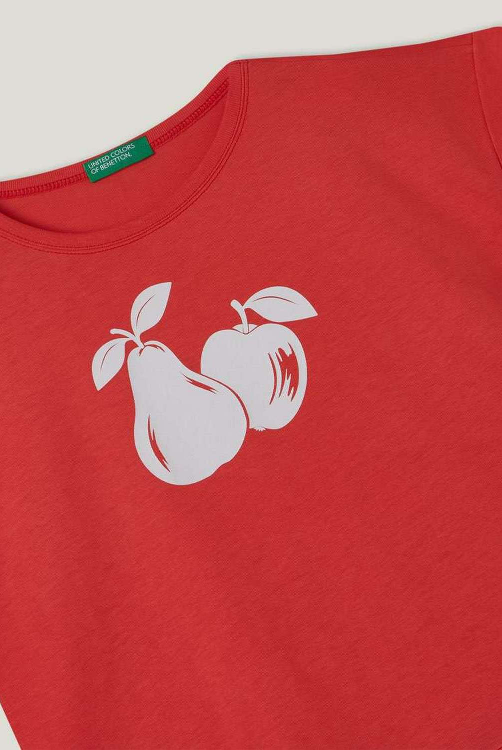 يونايتد كولورز اوف بينيتون تي شيرت قطن خالص بطبعة أمامية أطفالي