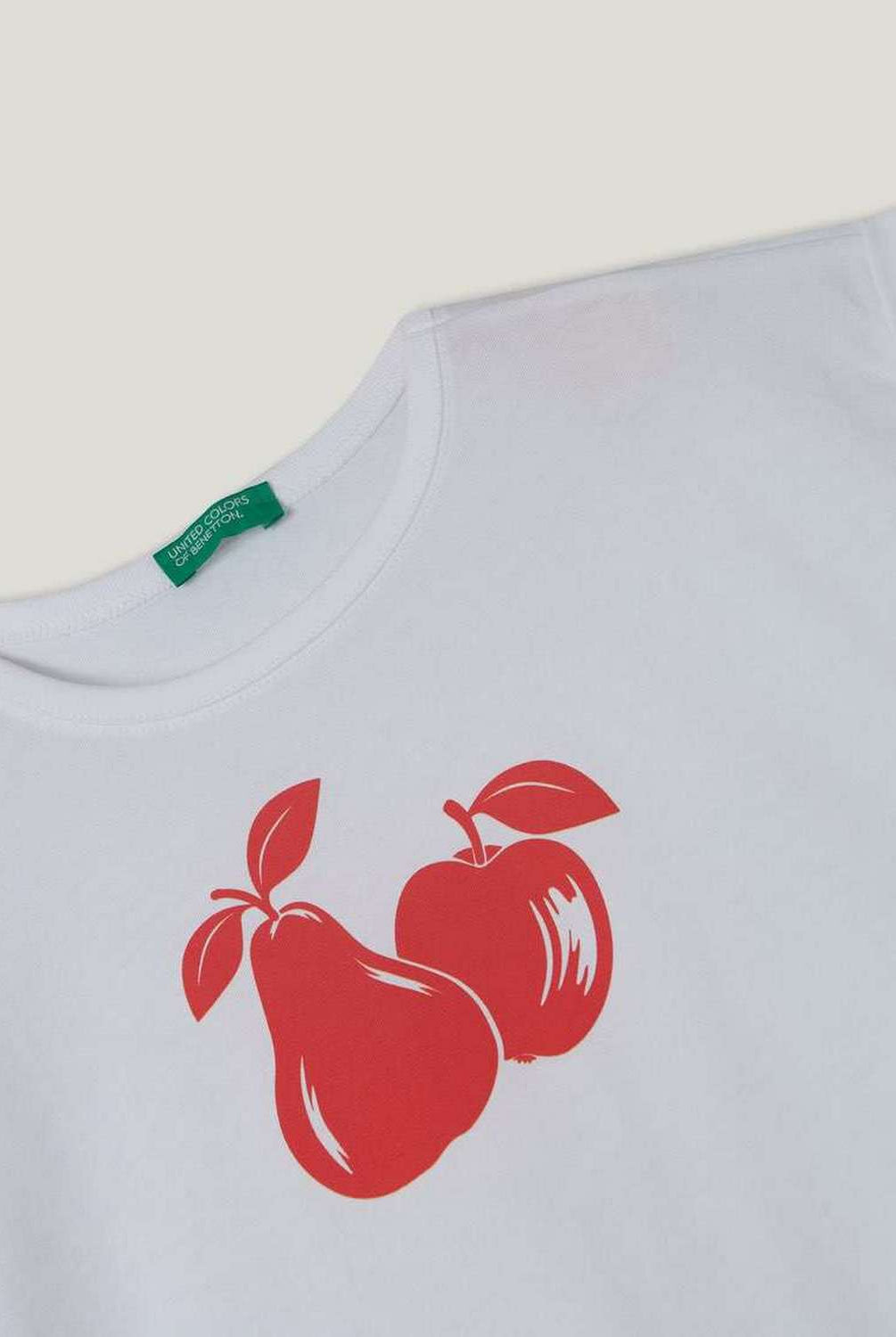 يونايتد كولورز اوف بينيتون تي شيرت قطن خالص بطبعة أمامية أطفالي