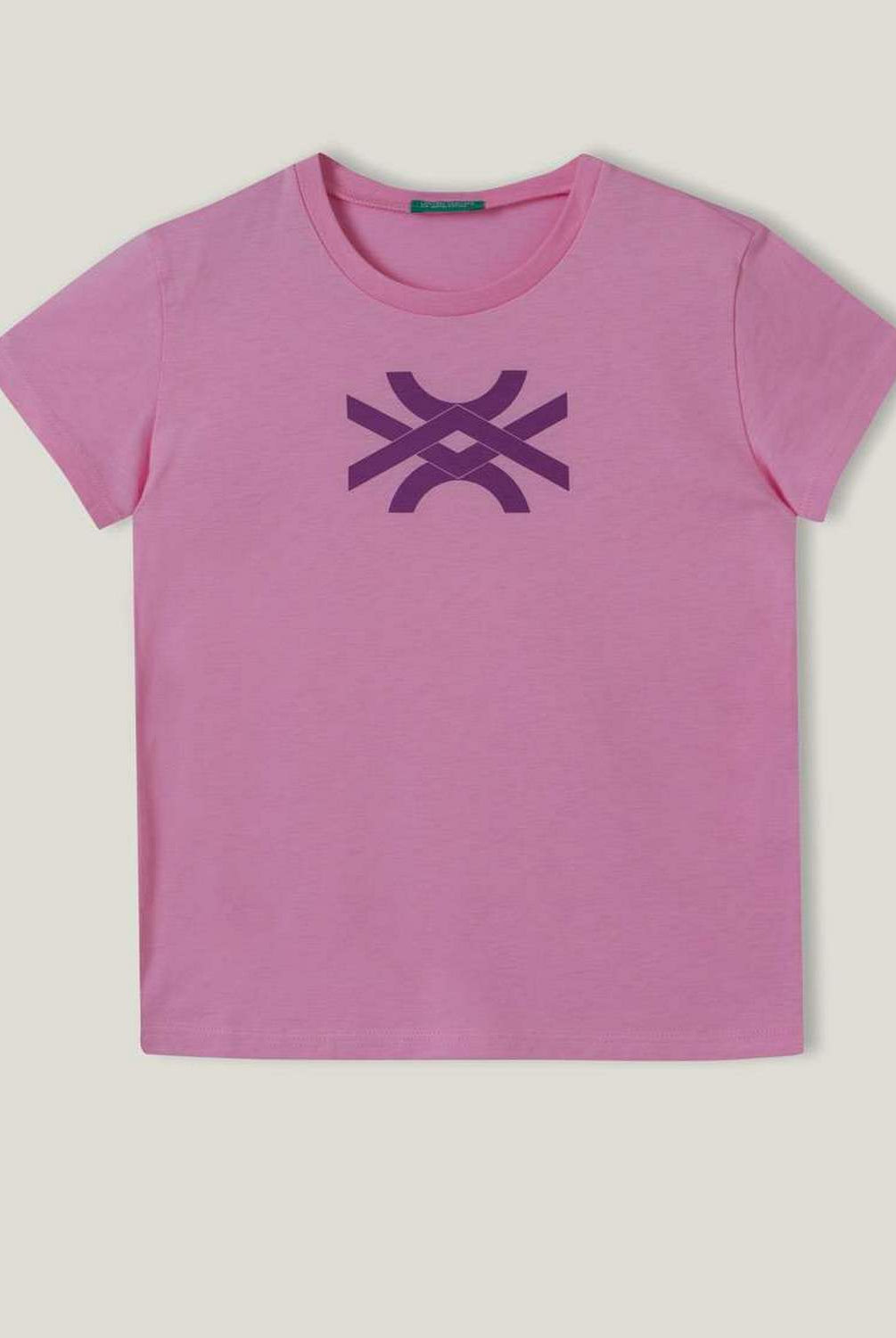 يونايتد كولورز اوف بينيتون تيشيرت قطن بنسبة 100% مع شعار أطفالي