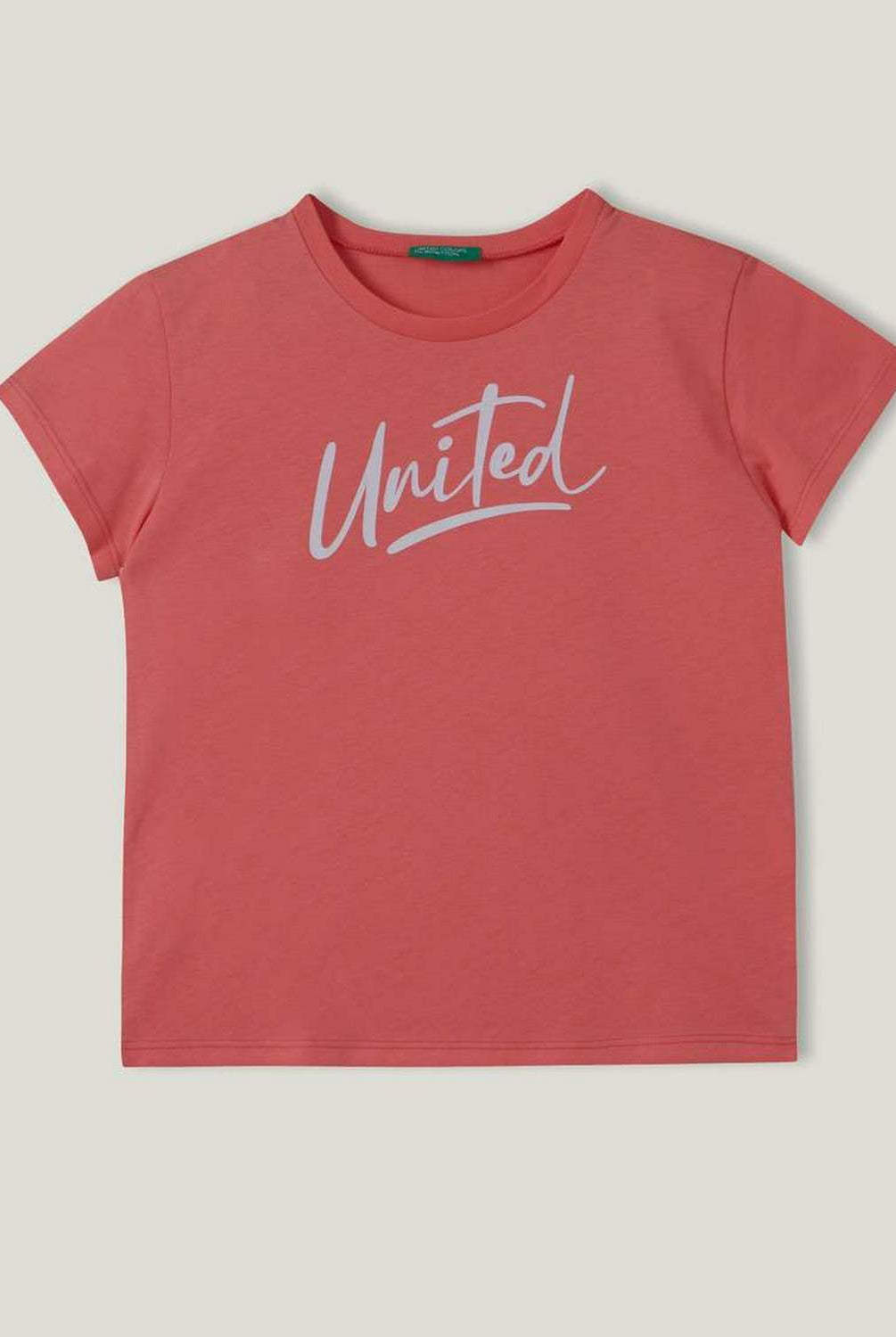 يونايتد كولورز اوف بينيتون تيشيرت قطن بنسبة 100% مع شعار أطفالي