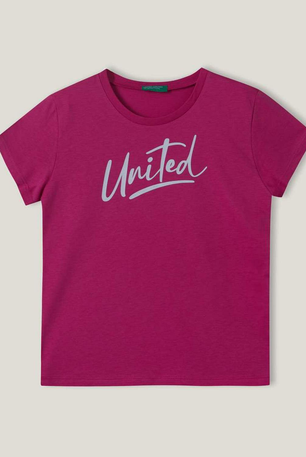 يونايتد كولورز اوف بينيتون تيشيرت قطن بنسبة 100% مع شعار أطفالي