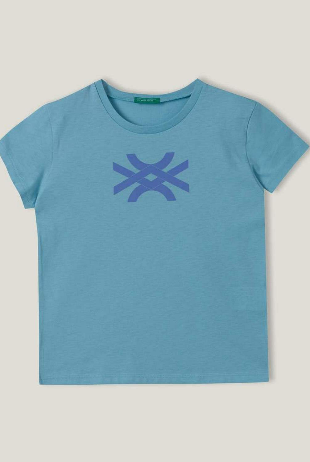 يونايتد كولورز اوف بينيتون تيشيرت قطن بنسبة 100% مع شعار أطفالي