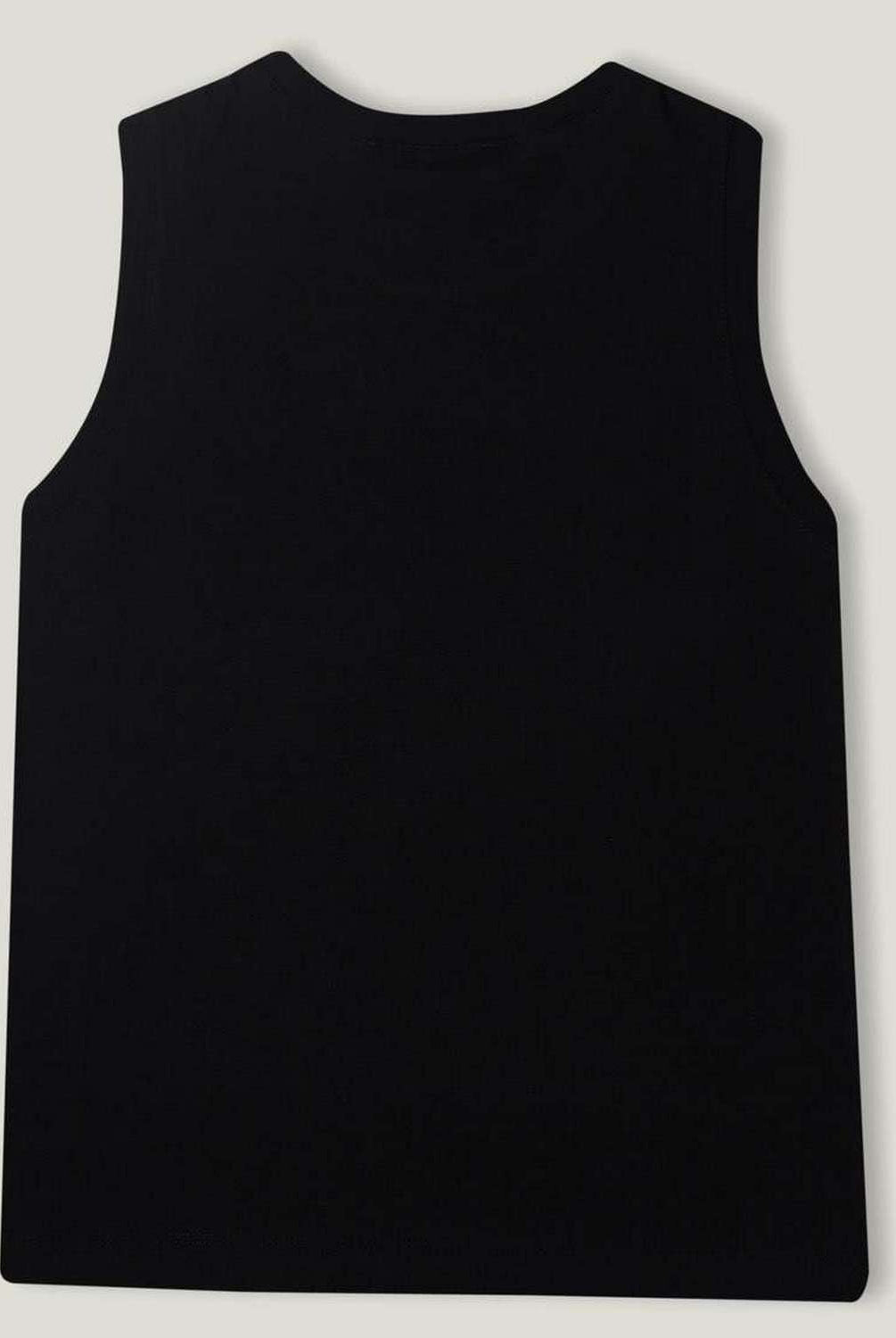 يونايتد كولورز اوف بينيتون توب بطباعة نصوص أمامية بدون كم أطفالي