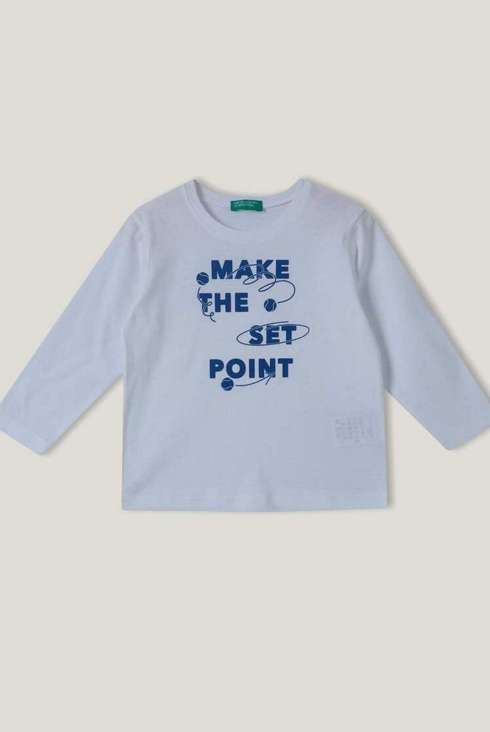 يونايتد كولورز اوف بينيتون تي شيرت ولادي بطبعة كم طويل