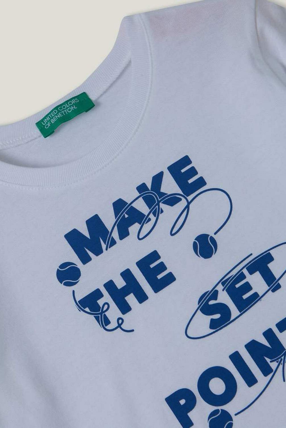 يونايتد كولورز اوف بينيتون تي شيرت ولادي بطبعة كم طويل