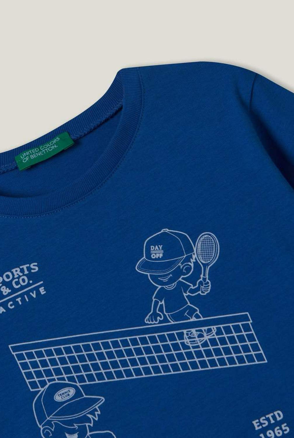 يونايتد كولورز اوف بينيتون تي شيرت ولادي بطبعة كم طويل