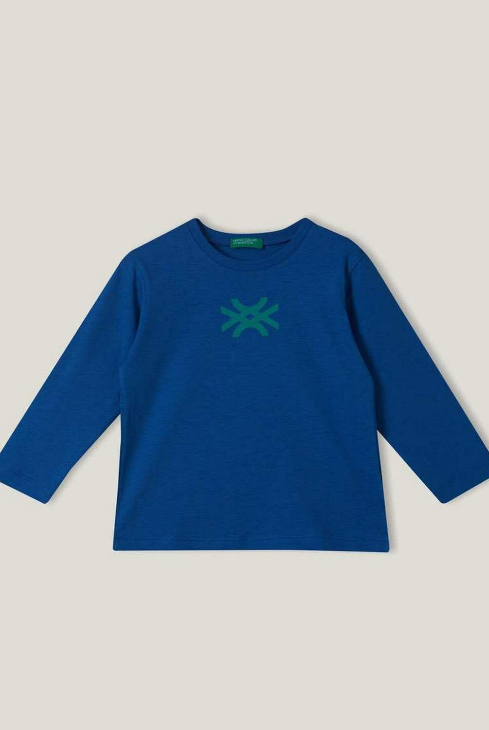 يونايتد كولورز اوف بينيتون تيشيرت بأكمام طويلة مع شعار أطفالي