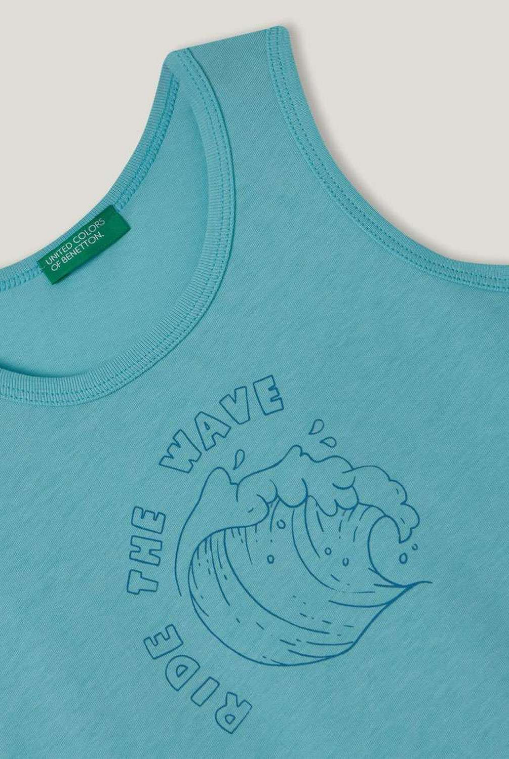 يونايتد كولورز اوف بينيتون تانك توب قطن بدون أكمام كت أطفالي