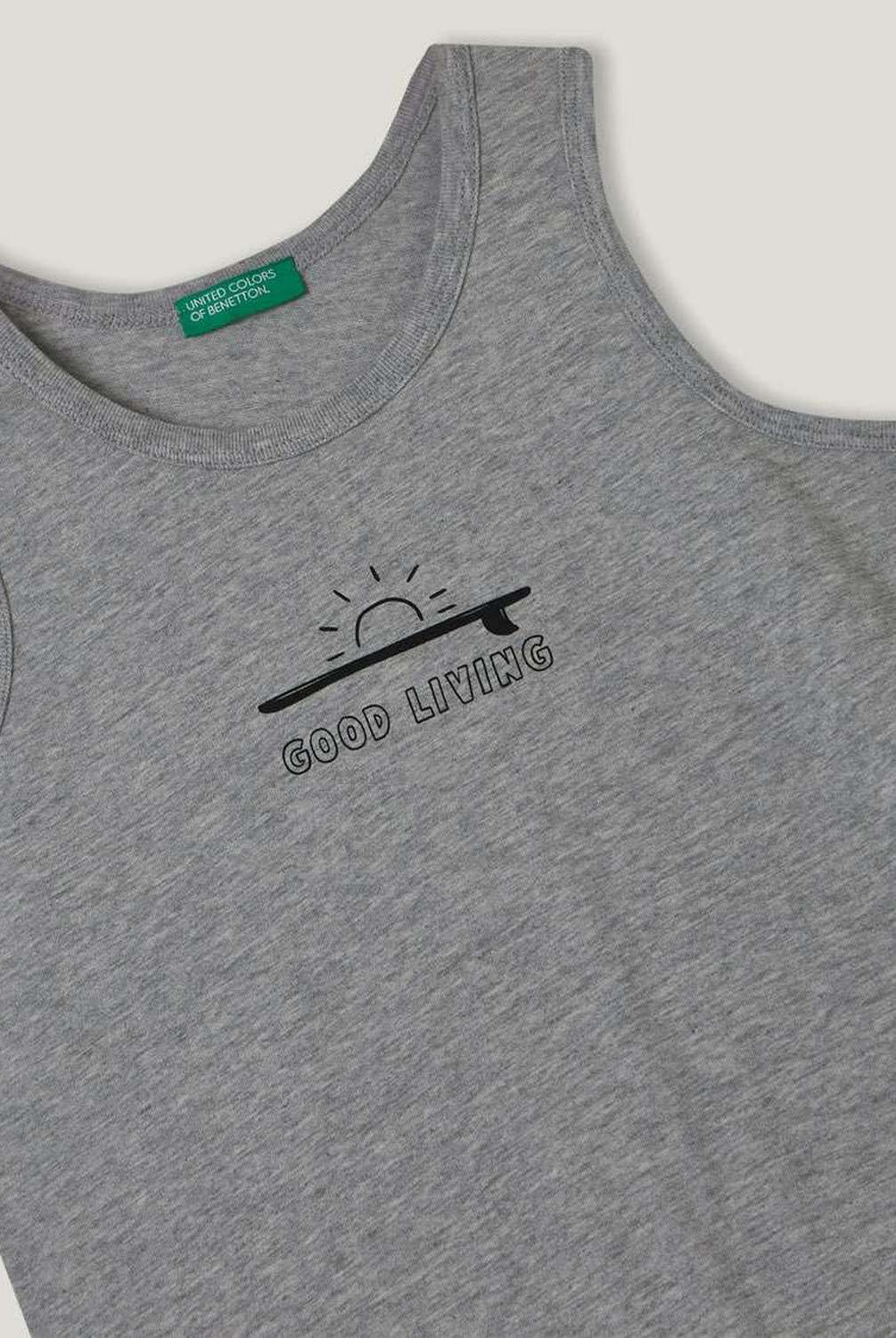 يونايتد كولورز اوف بينيتون تانك توب قطن بدون أكمام كت أطفالي