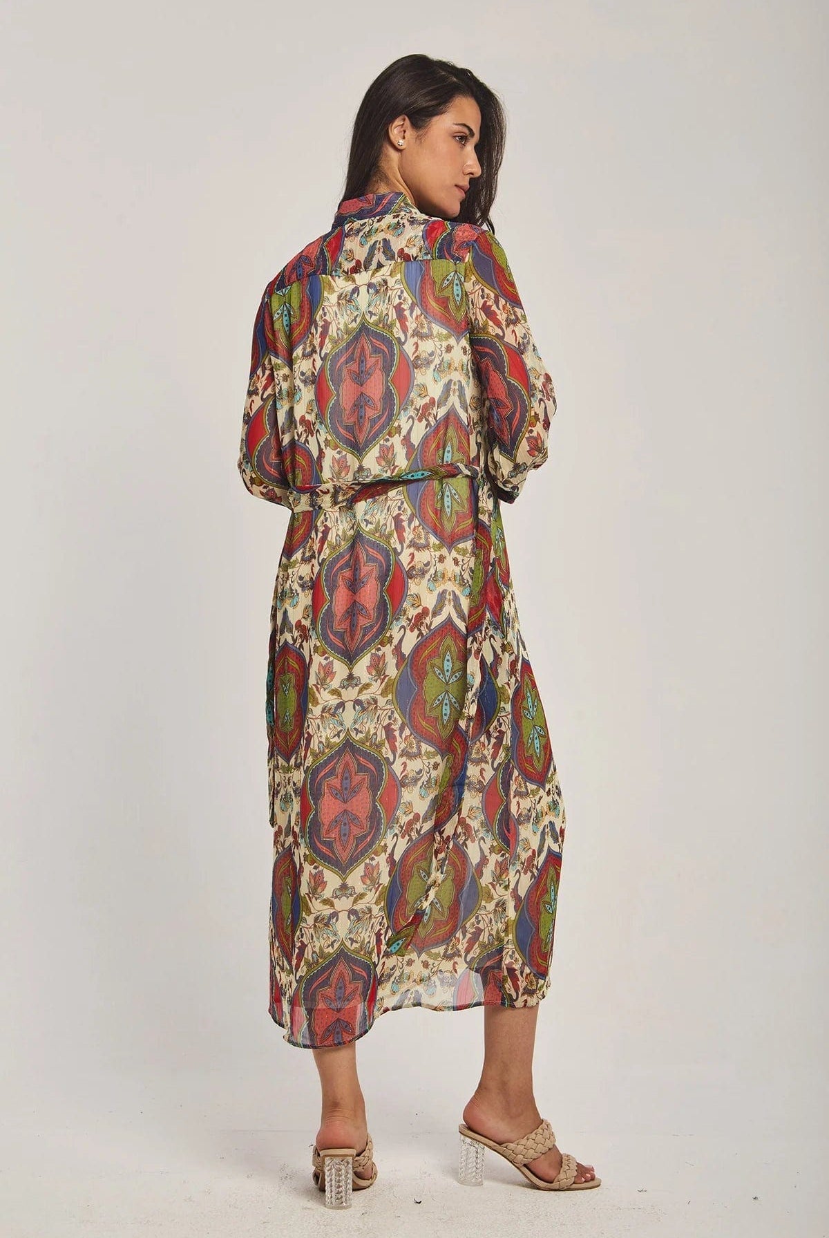 داليدرس فستان نسائي على شكل قميص إثنية بيزلي