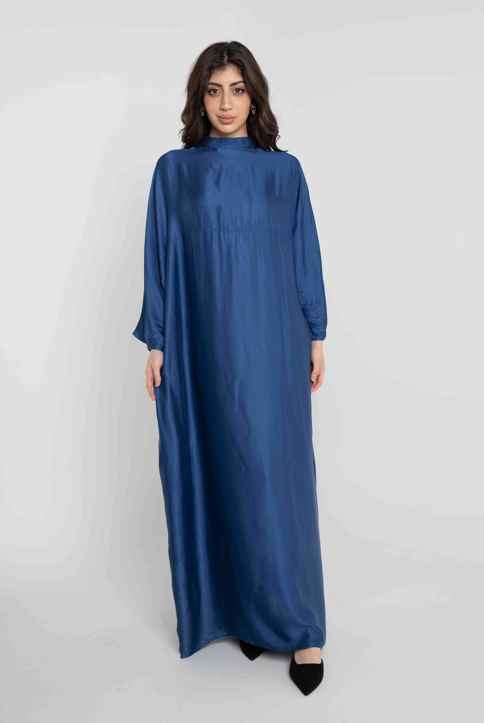 داليدرس قفطان سادة كم طويل برقبة نسائي