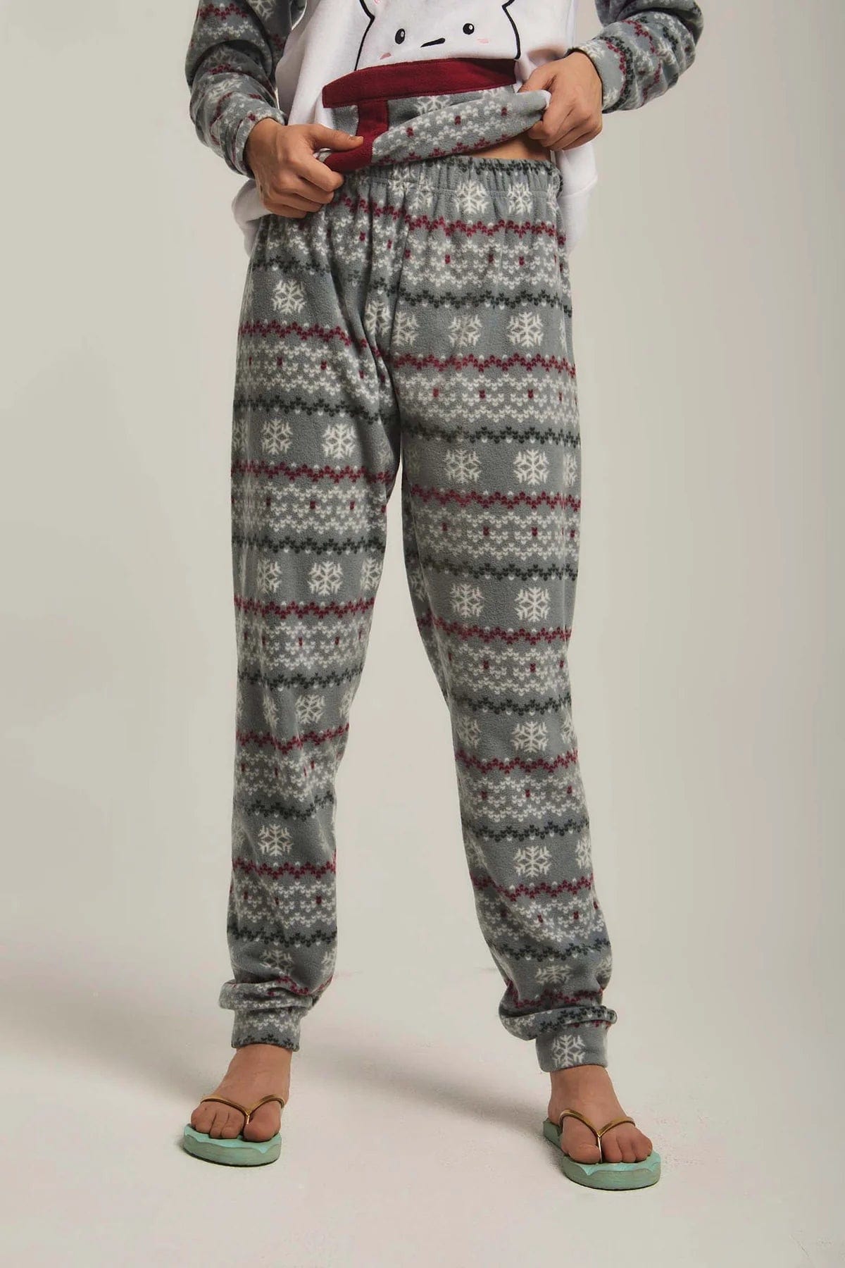 داليدرس بيجامة نسائية بطبعة دب أخضر غامق