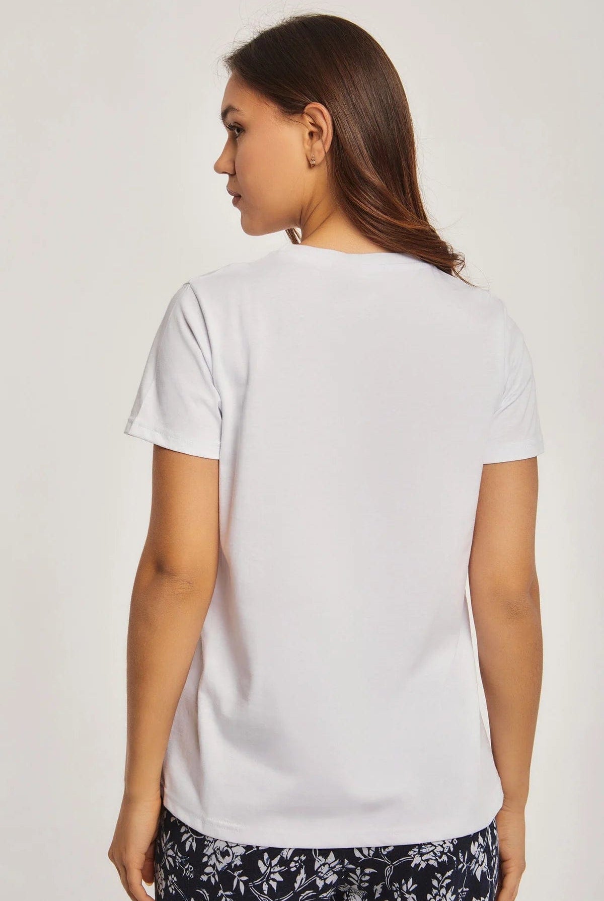 داليدرس بيجامة نسائي قطعتين بنطلون مشجر وتيشيرت نص كم أزرق داكن