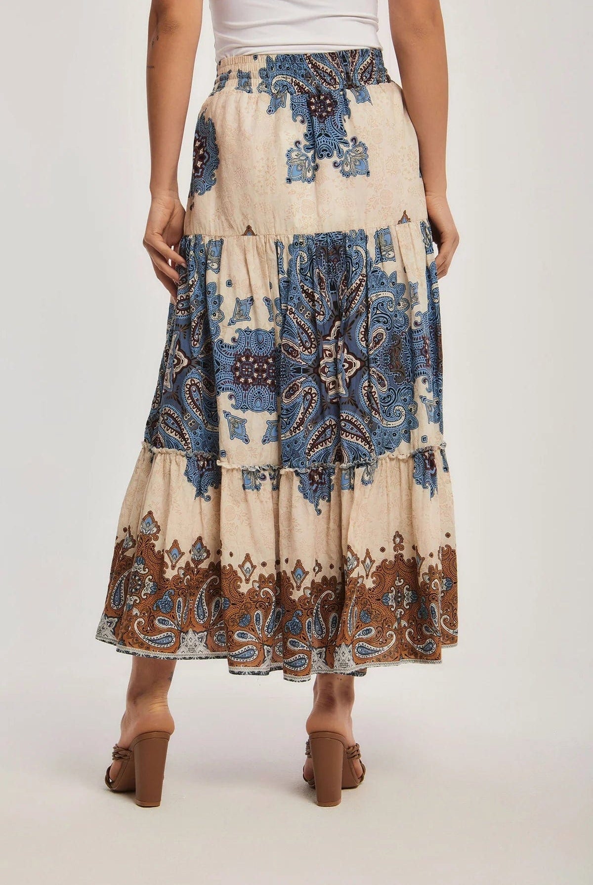 داليدرس تنورة نسائية منقوشة متعدد الألوان